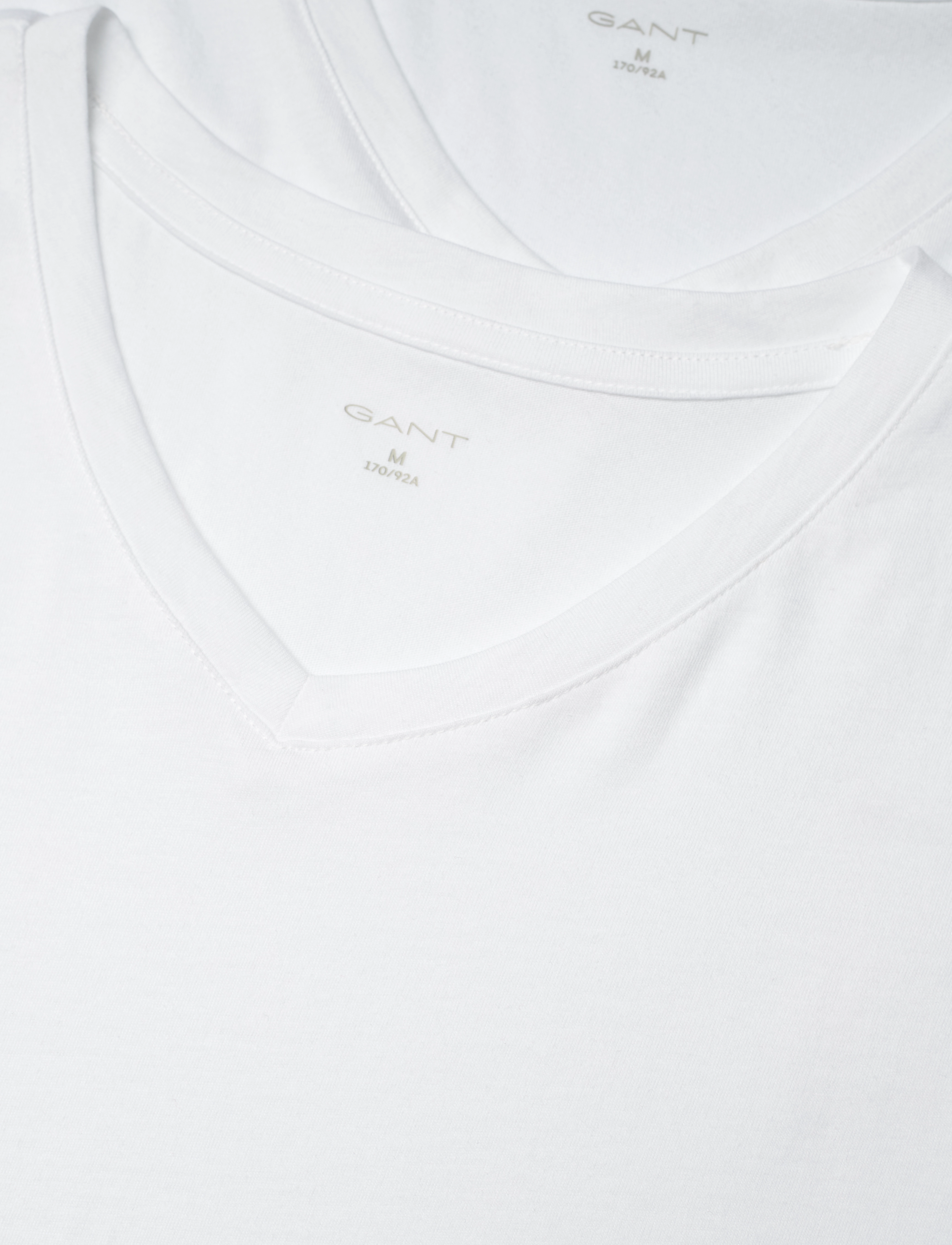 Gant - 2-Pack V-Neck T-Shirts - t-shirts med v-hals - white - 5