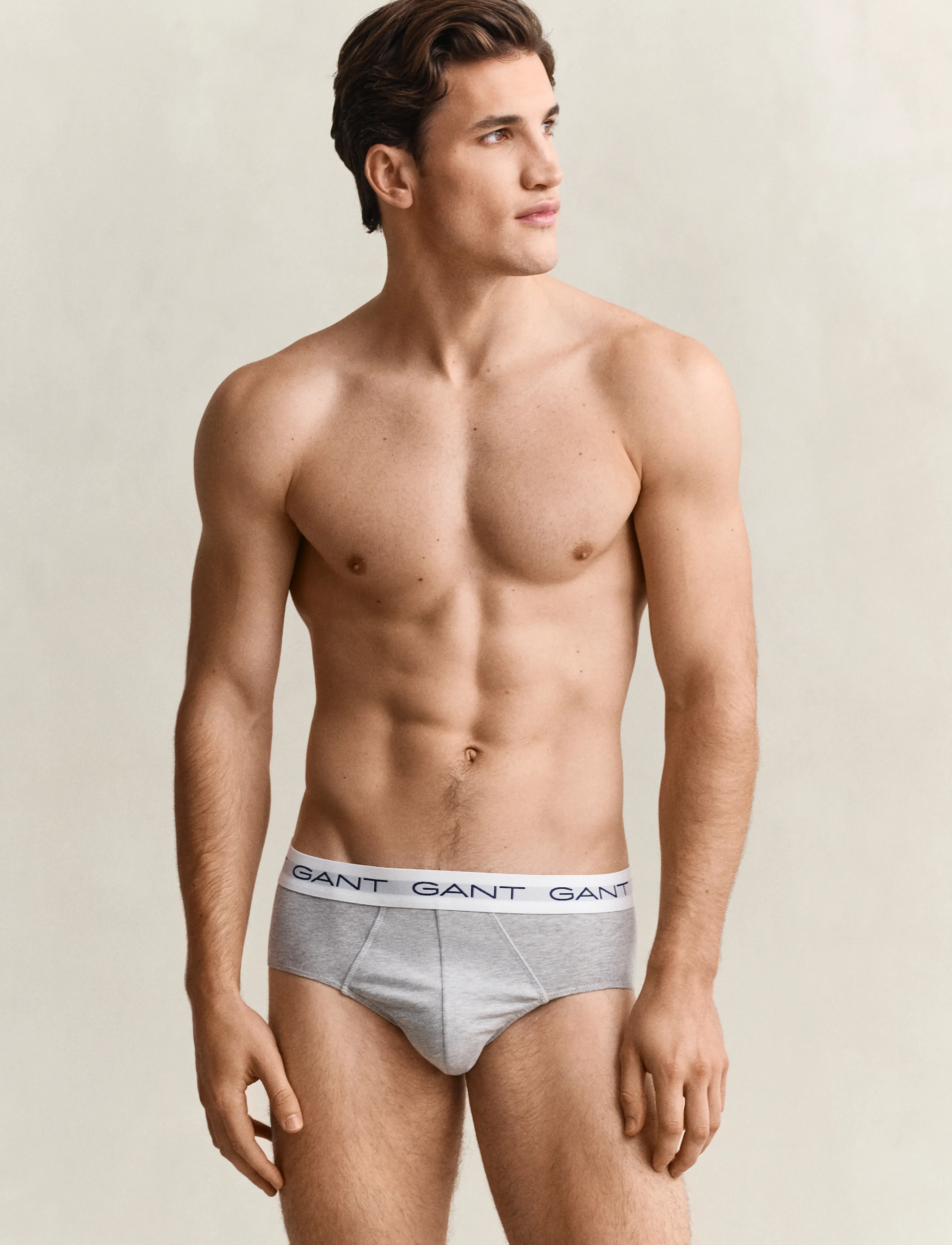 Gant - 3-Pack Briefs - multipack underpants - light grey melange - 0