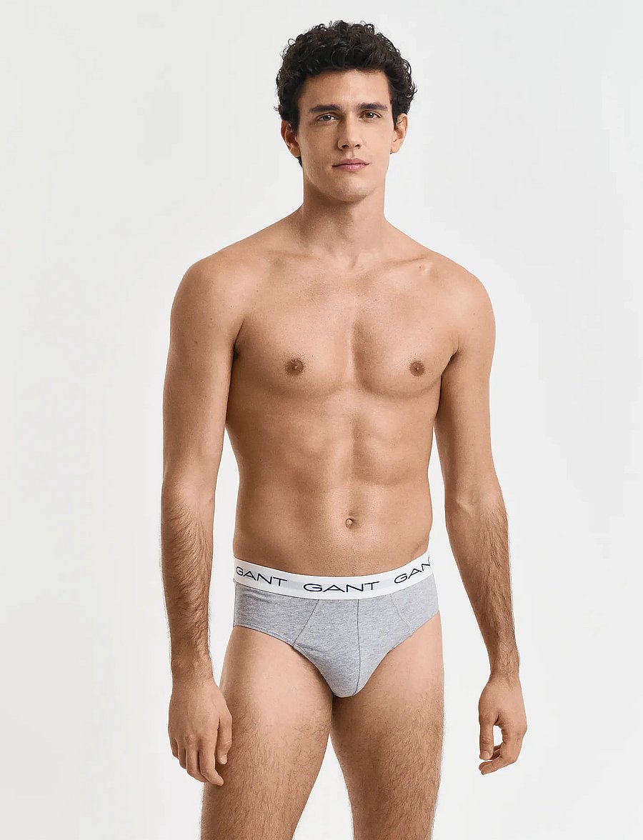 Gant - 3-Pack Briefs - multipack underpants - light grey melange - 2