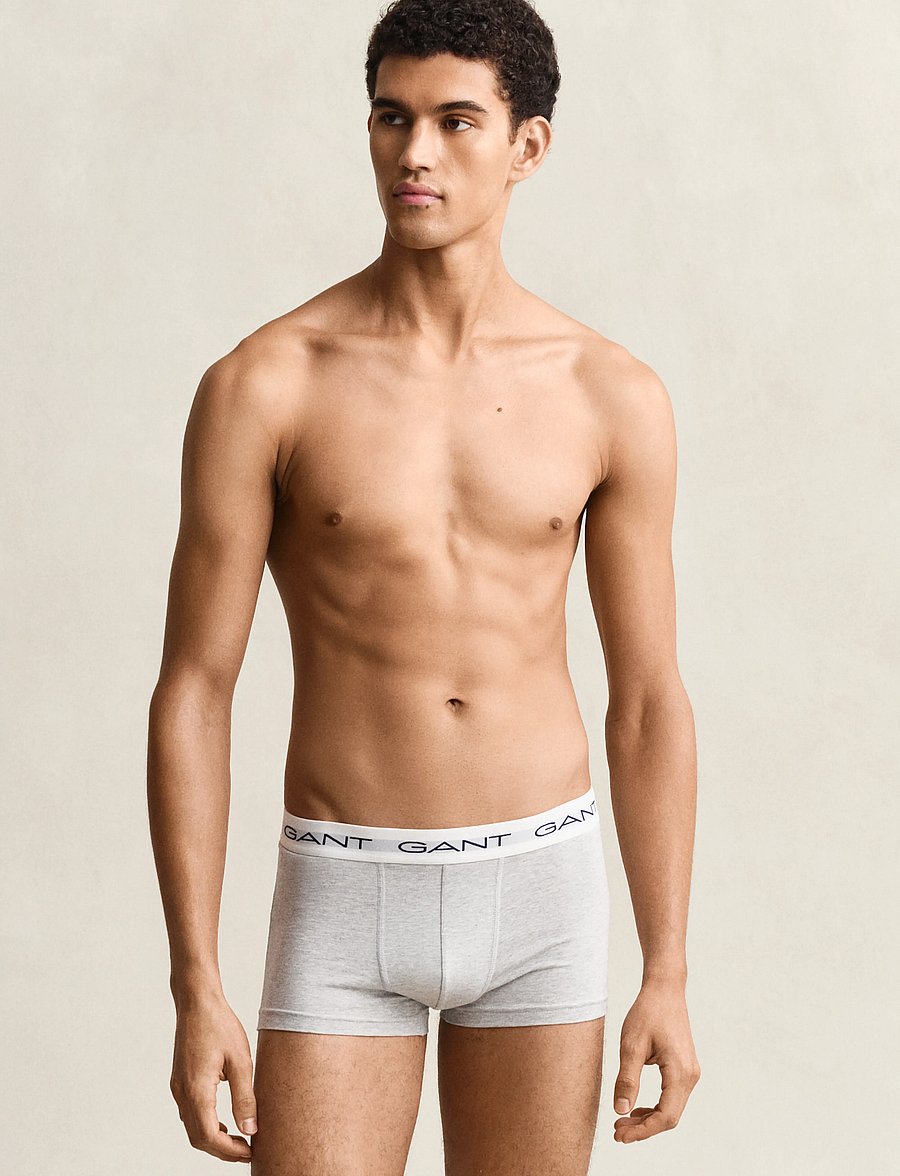 Gant - 3-Pack Trunks - multipakk aluspüksid - light grey melange - 0