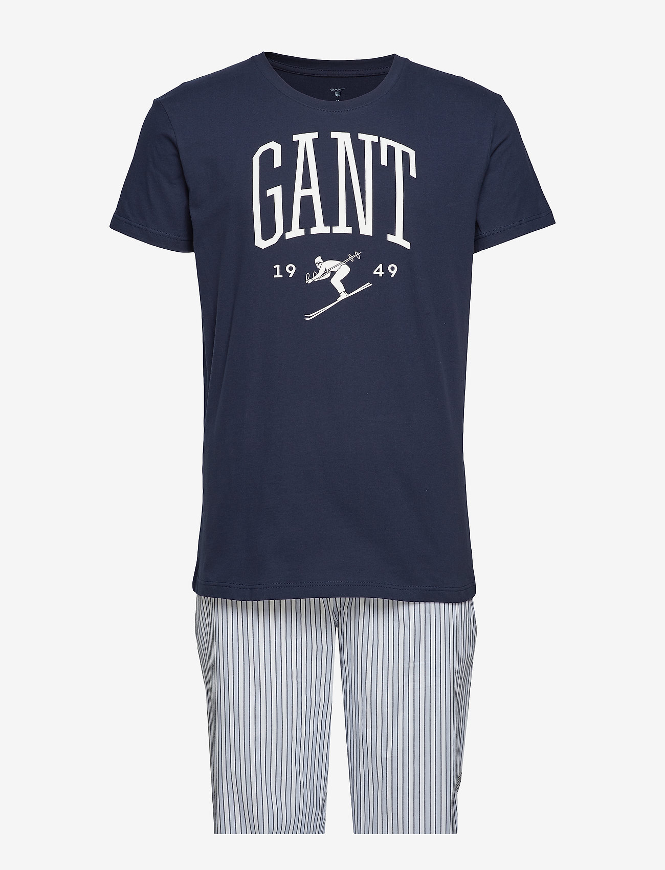 GANT - PJ SET STRIPE/HOLIDAY T GIFT BOX - white - 0