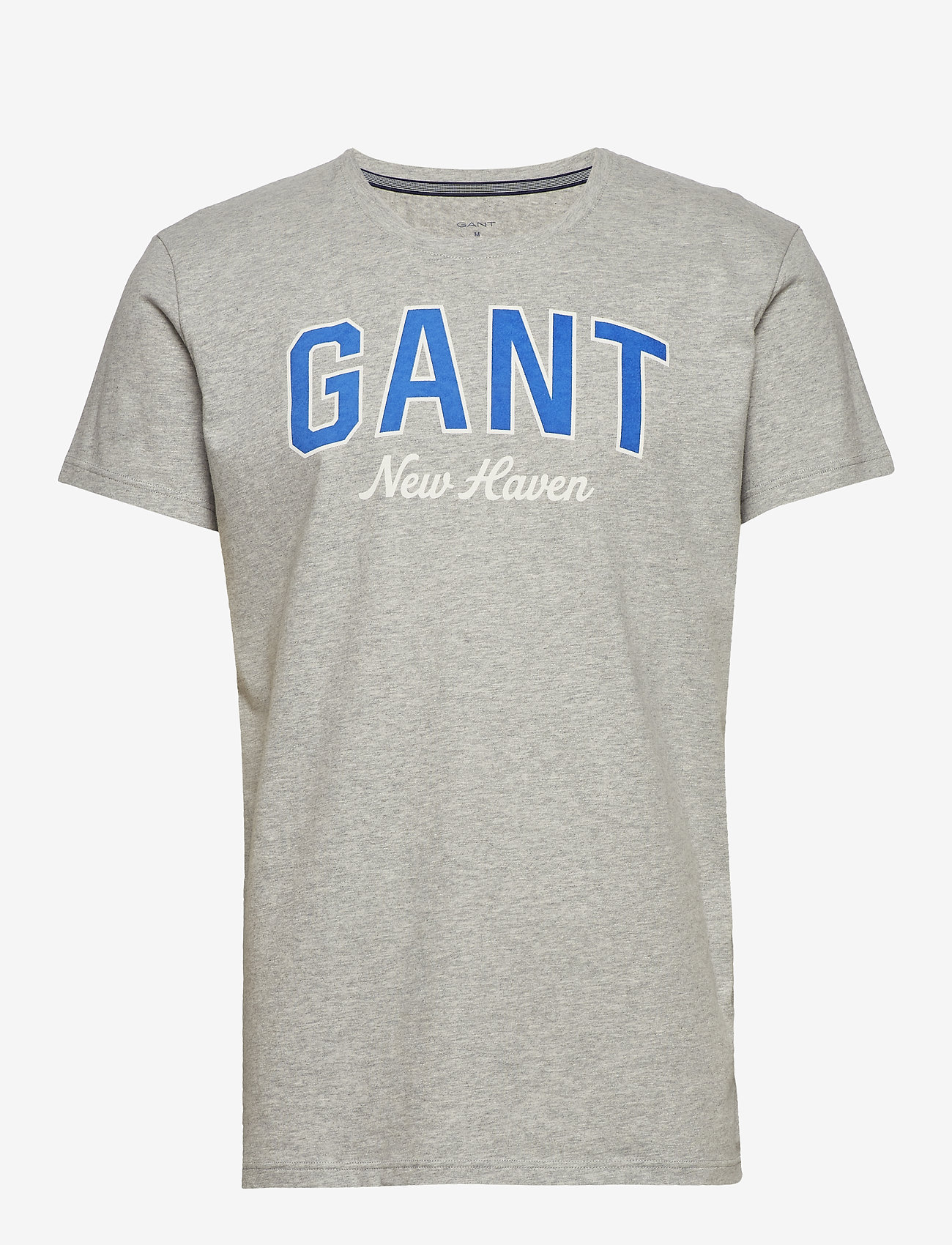 GANT - CREW NECK LOGO T-SHIRT - grey melange - 0