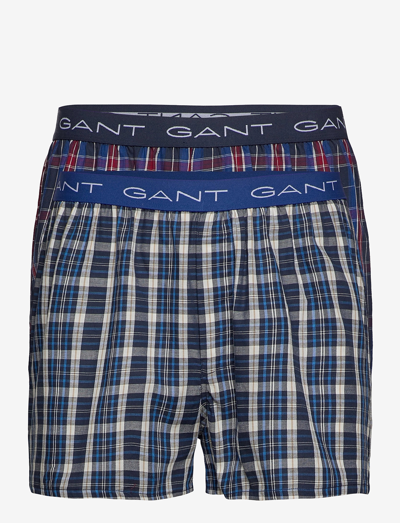 GANT - 2-P BOXER SHORTS TARTAN/BLUE CHECK - marine - 0