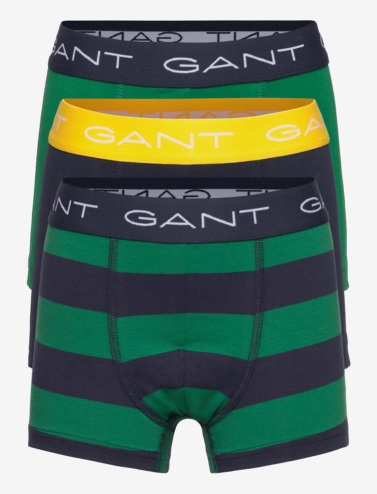 GANT - 3-PACK BOY'S TRUNK RUGBY STRIPE - kelly green - 0