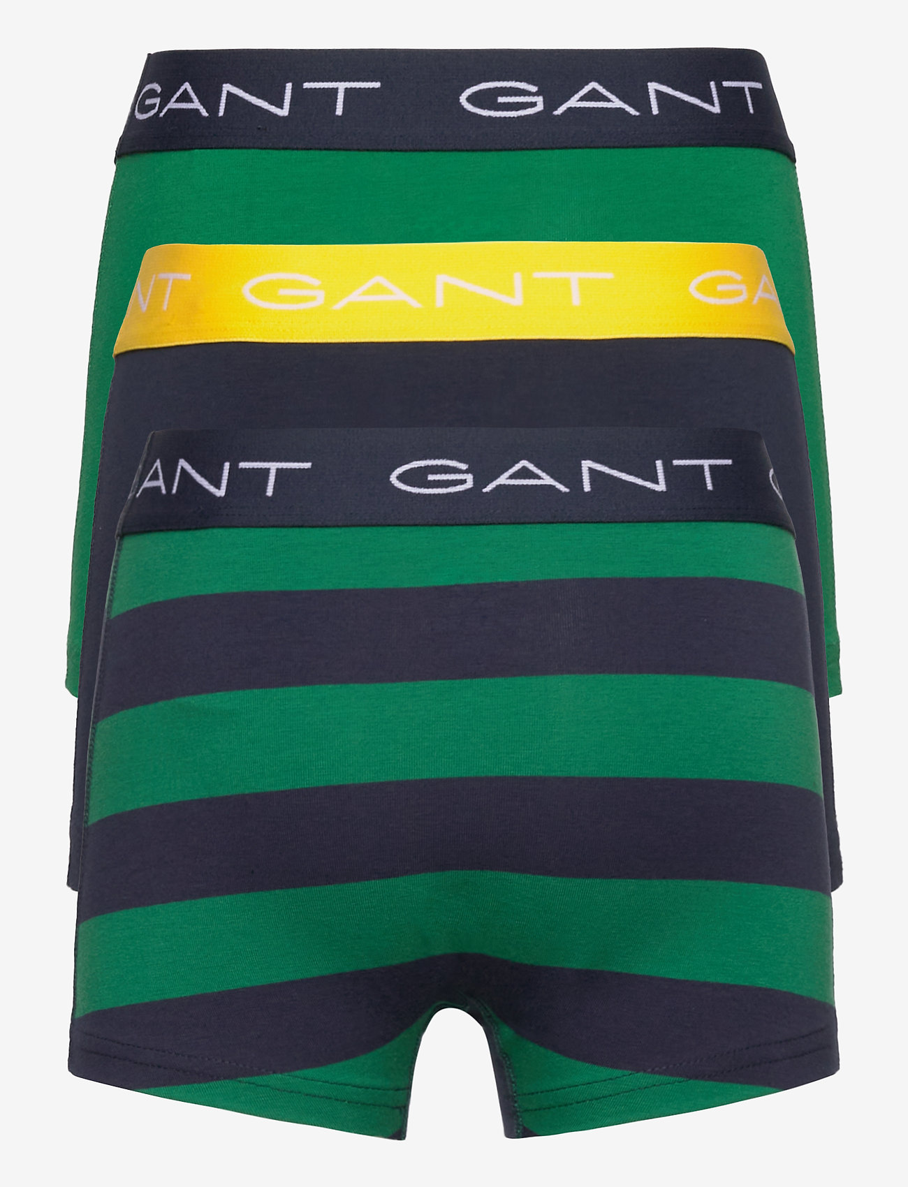 GANT - 3-PACK BOY'S TRUNK RUGBY STRIPE - kelly green - 1