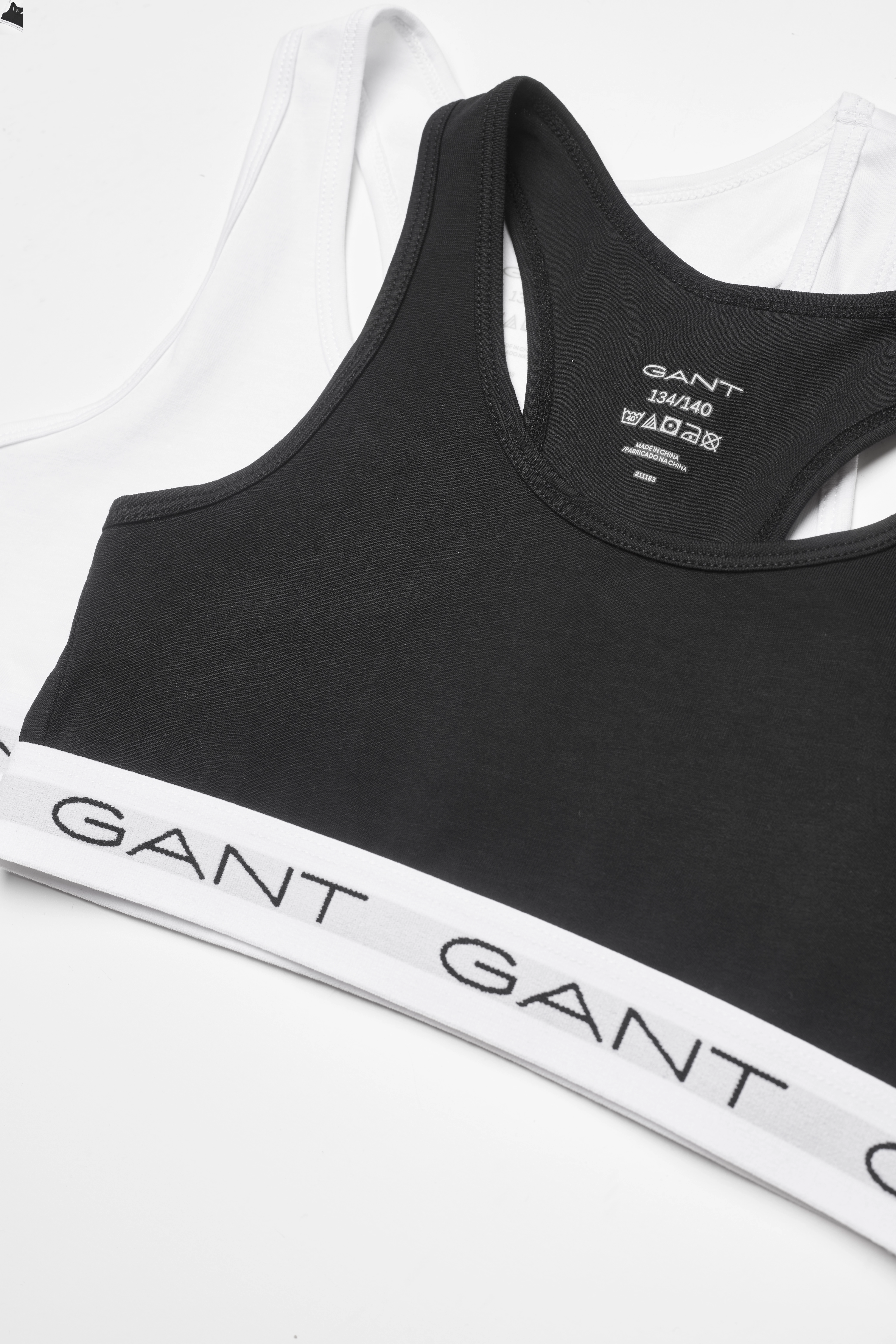 GANT - TOP 2-PACK - black / white - 1