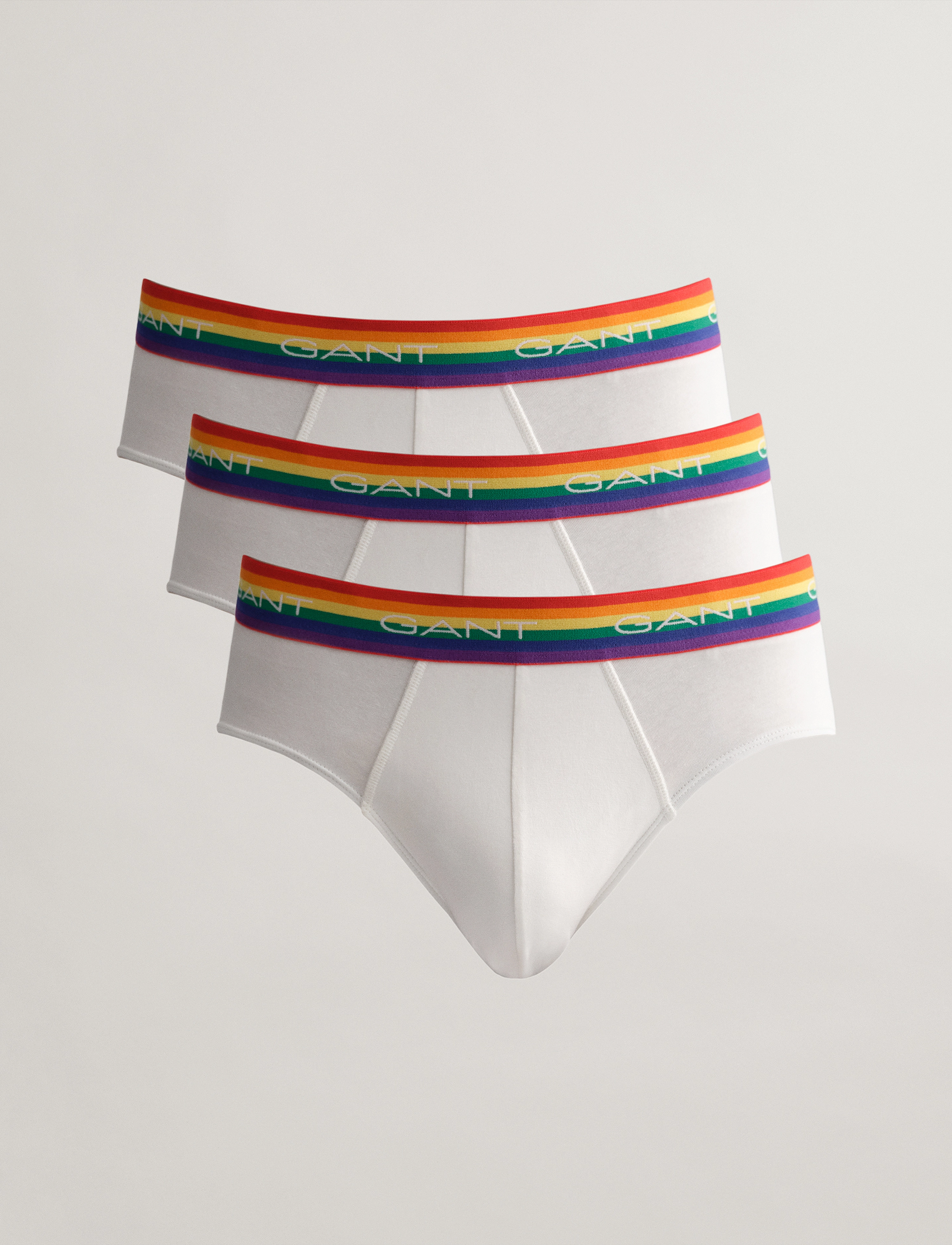 GANT - PRIDE. HIP BRIEF 3-PACK - eggshell - 2