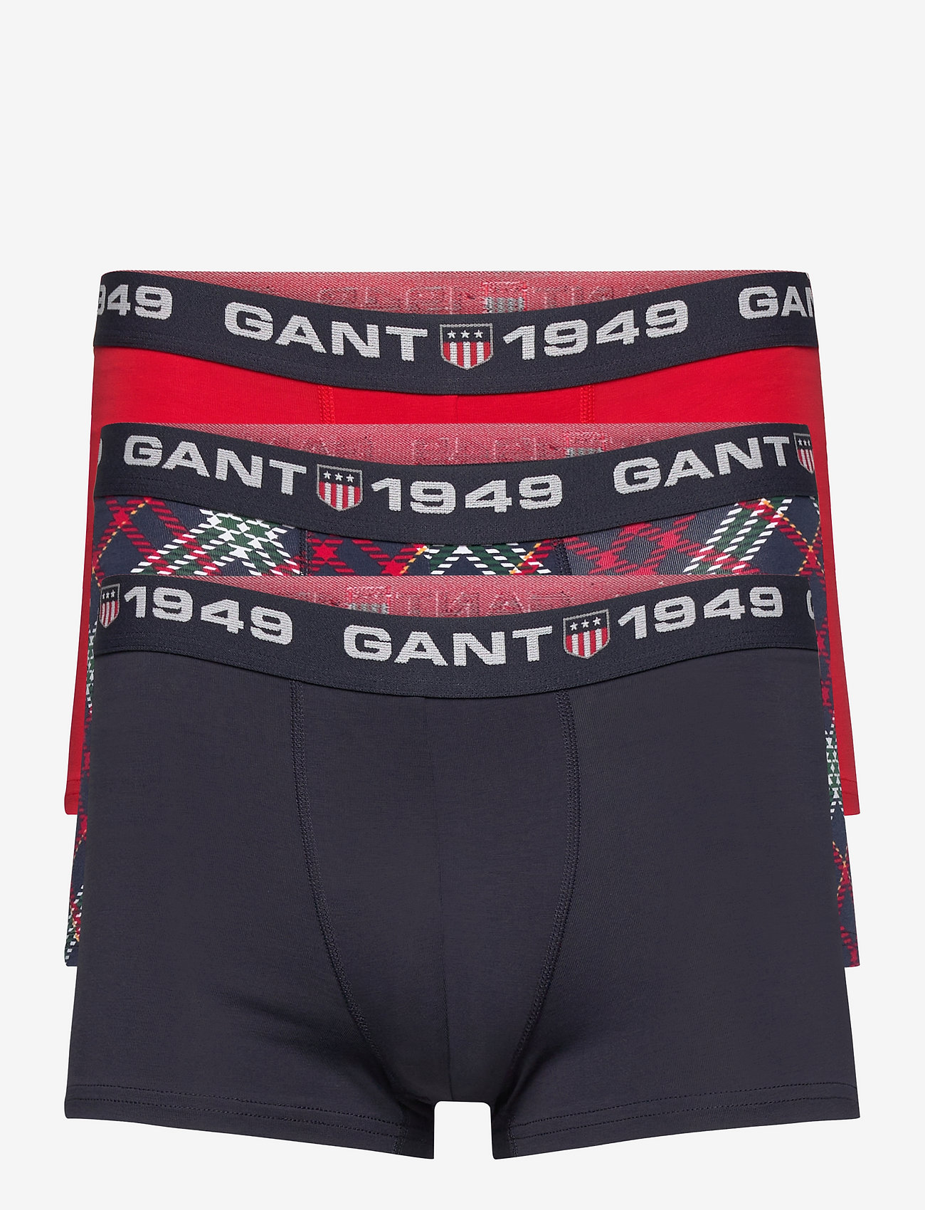 GANT - TARTAN CHECK TRUNK 3-PACK GB - evening blue - 0