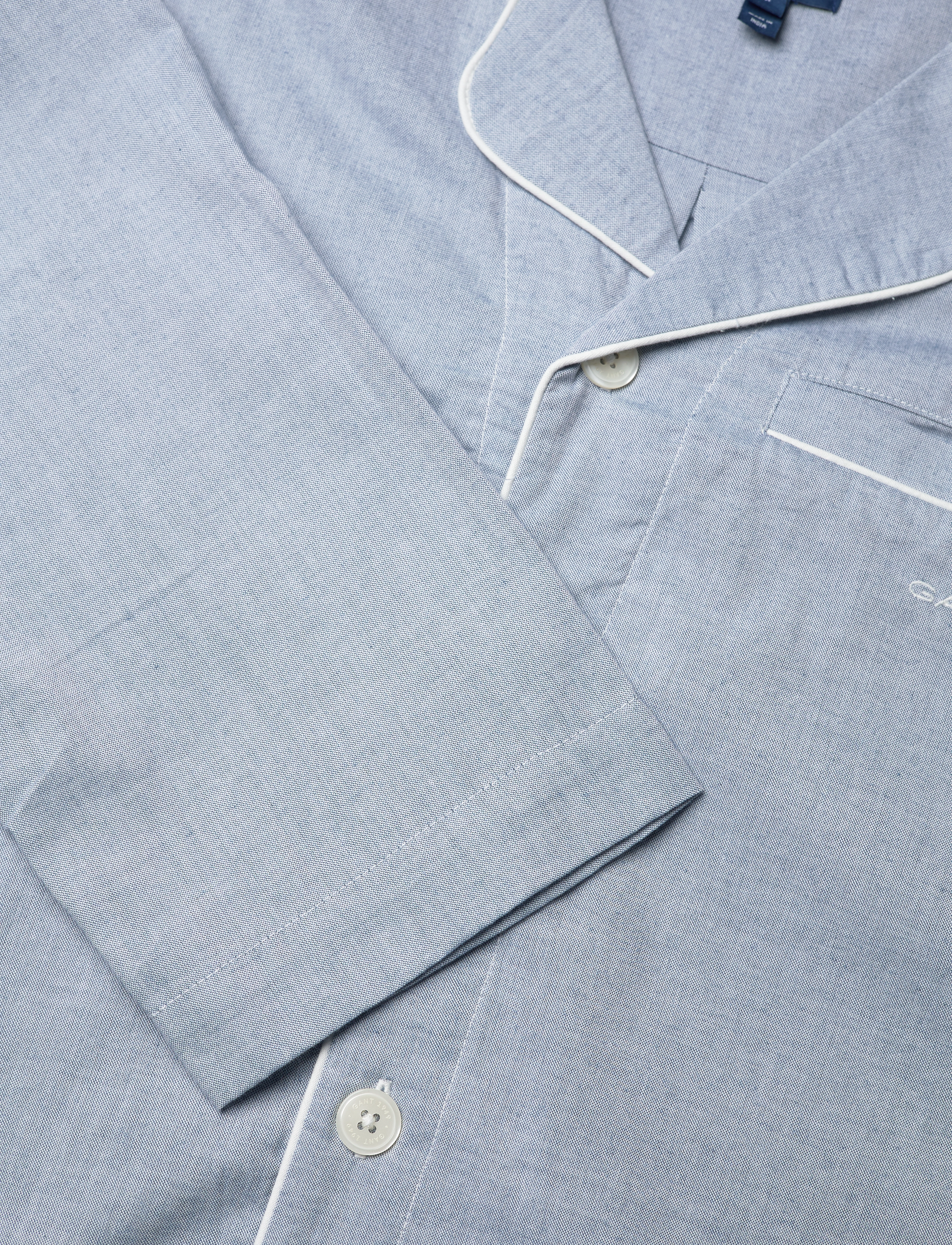 GANT - OXFORD PAJAMA SET WITH SHIRT - waterfall blue - 4