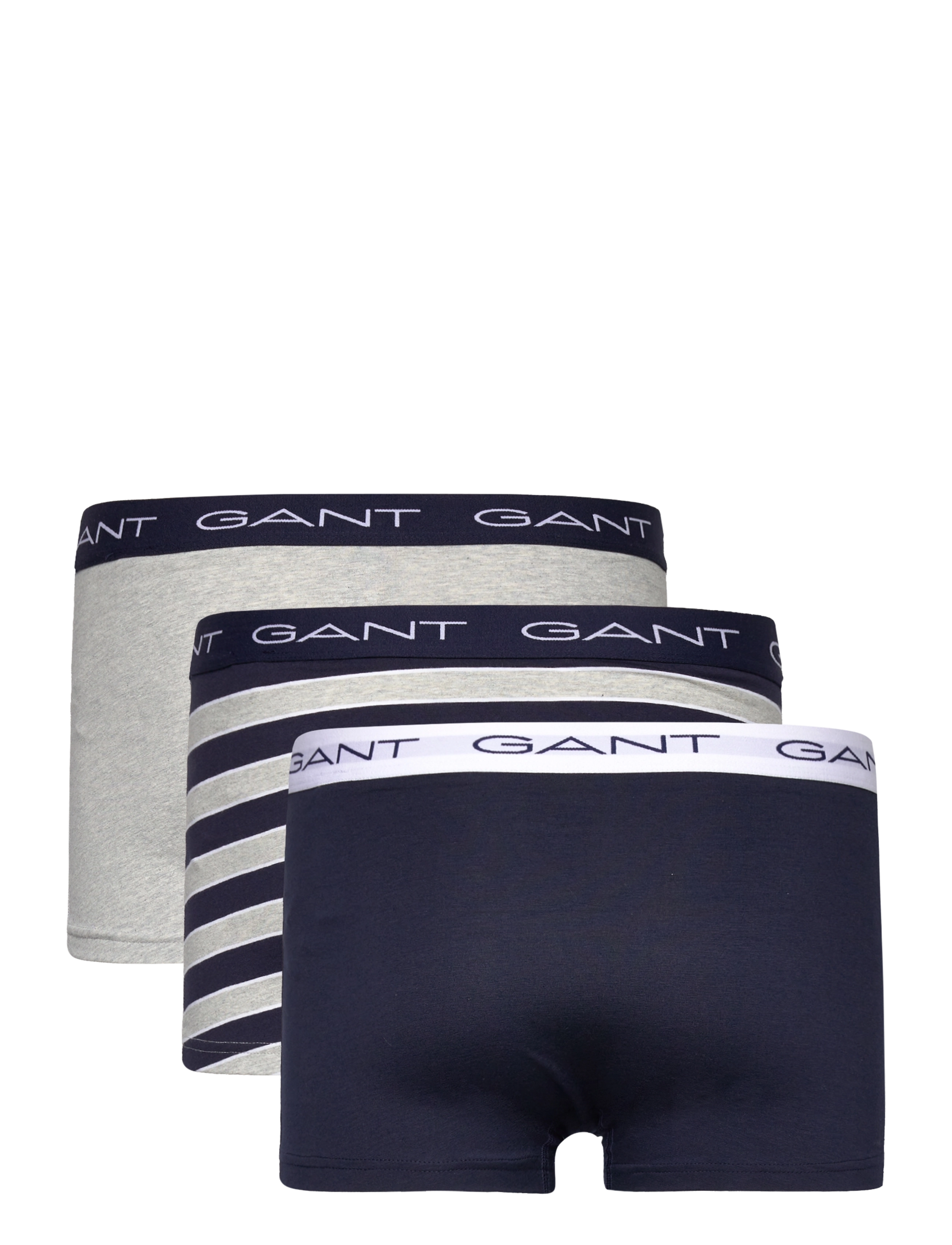 GANT - BLOCK STRIPE TRUNK 3-PACK - light grey melange - 1