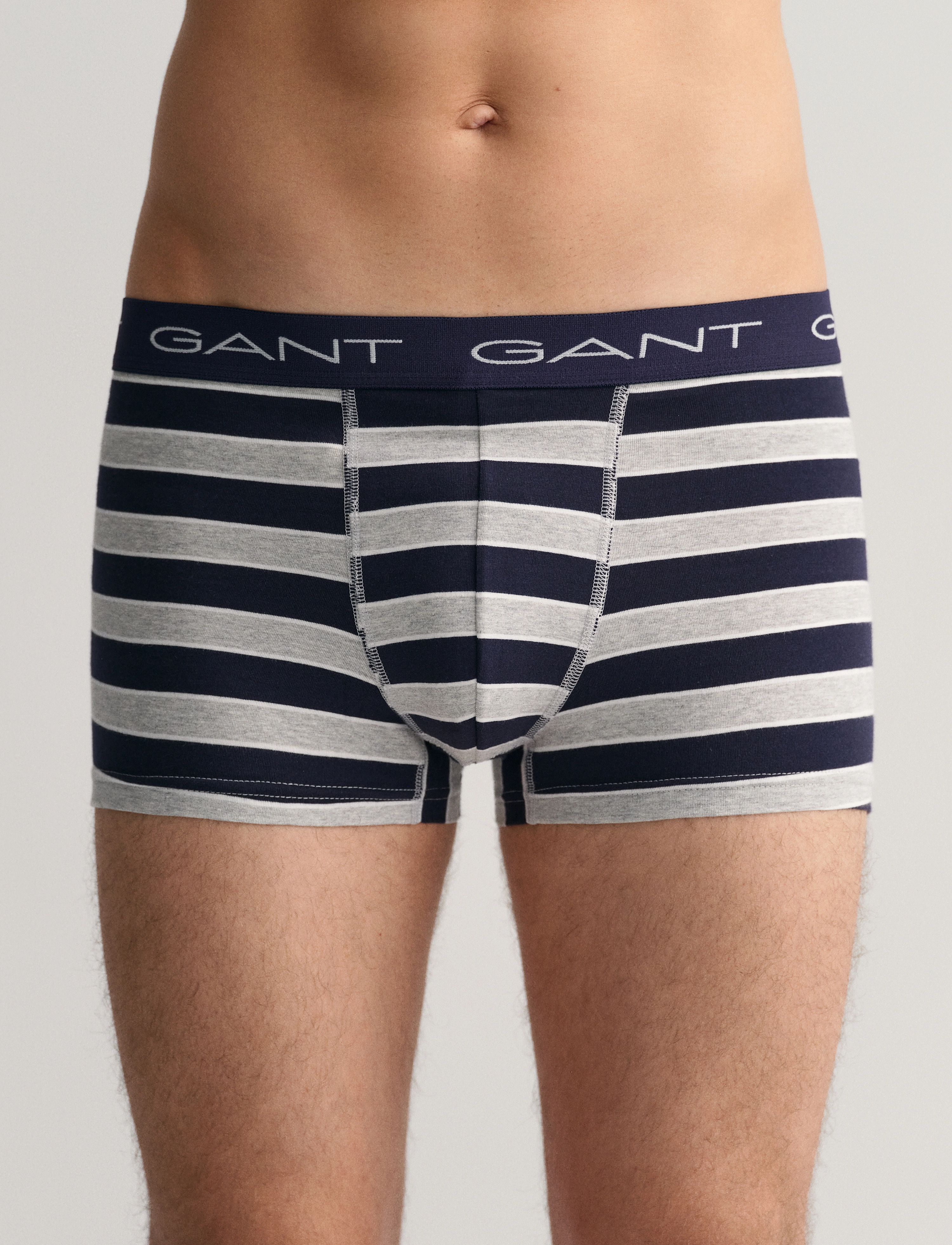 GANT - BLOCK STRIPE TRUNK 3-PACK - light grey melange - 2