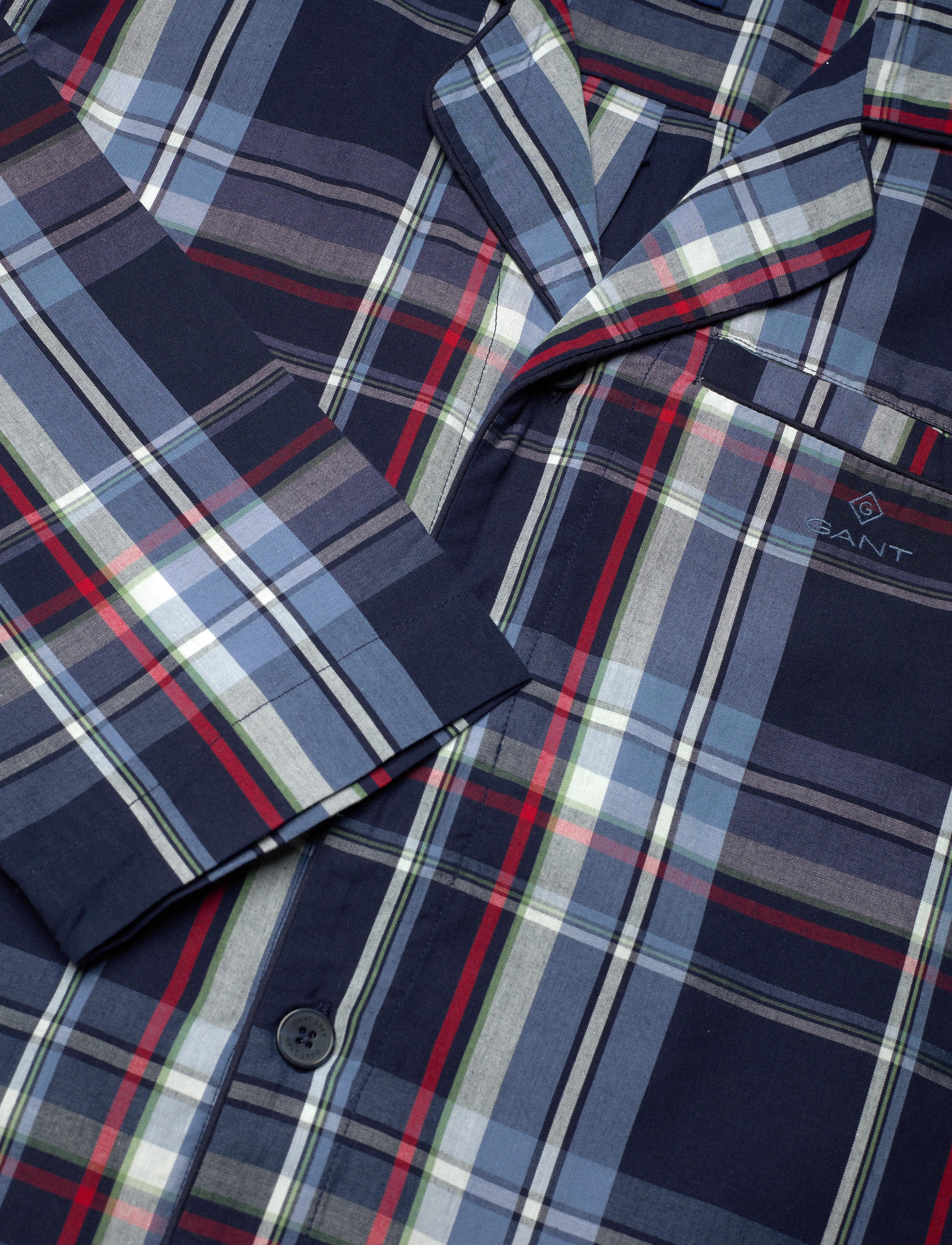 GANT - CHECK PAJAMA SET SHIRT AND PANTS - classic blue - 4