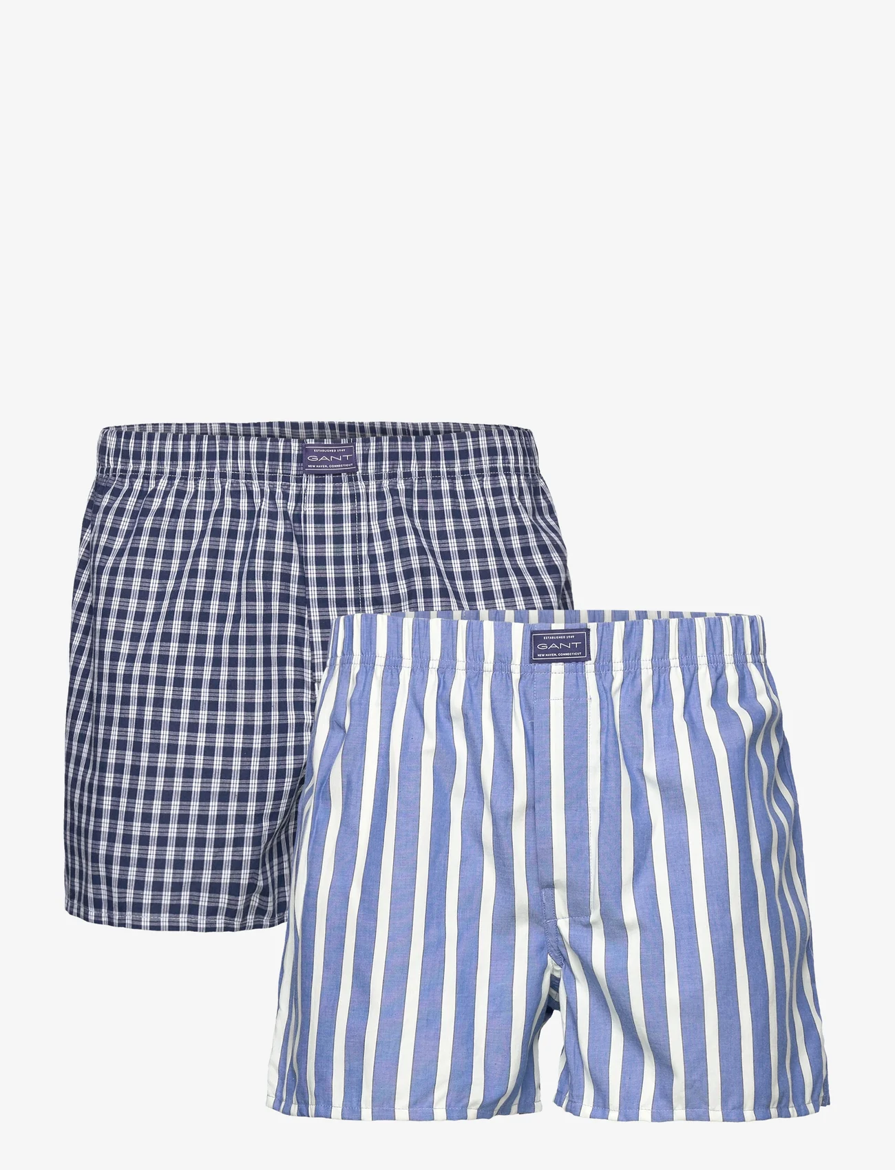 GANT Stripe And Check Boxer Shorts - Underbukser - Boozt.com