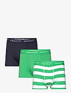 RUGBY STRIPE TRUNK 3-PACK - MID GREEN