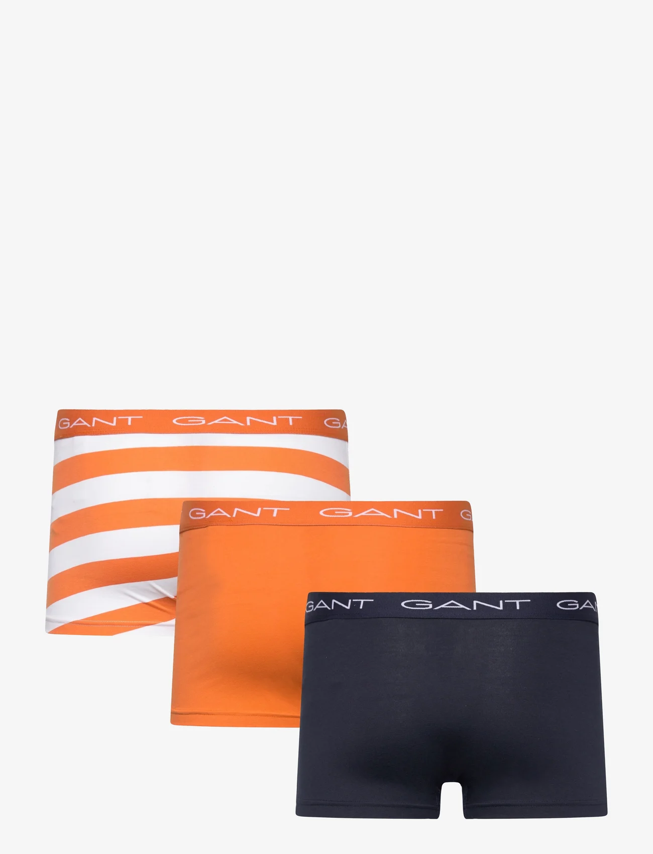 GANT - RUGBY STRIPE TRUNK 3-PACK - laveste priser - pumpkin orange - 1