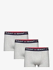 GANT - GANT RETRO SHIELD TRUNK 3-PACK - bokserid - light grey melange - 0