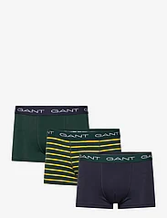 GANT - STRIPE TRUNK 3-PACK - boxer briefs - tartan green - 0