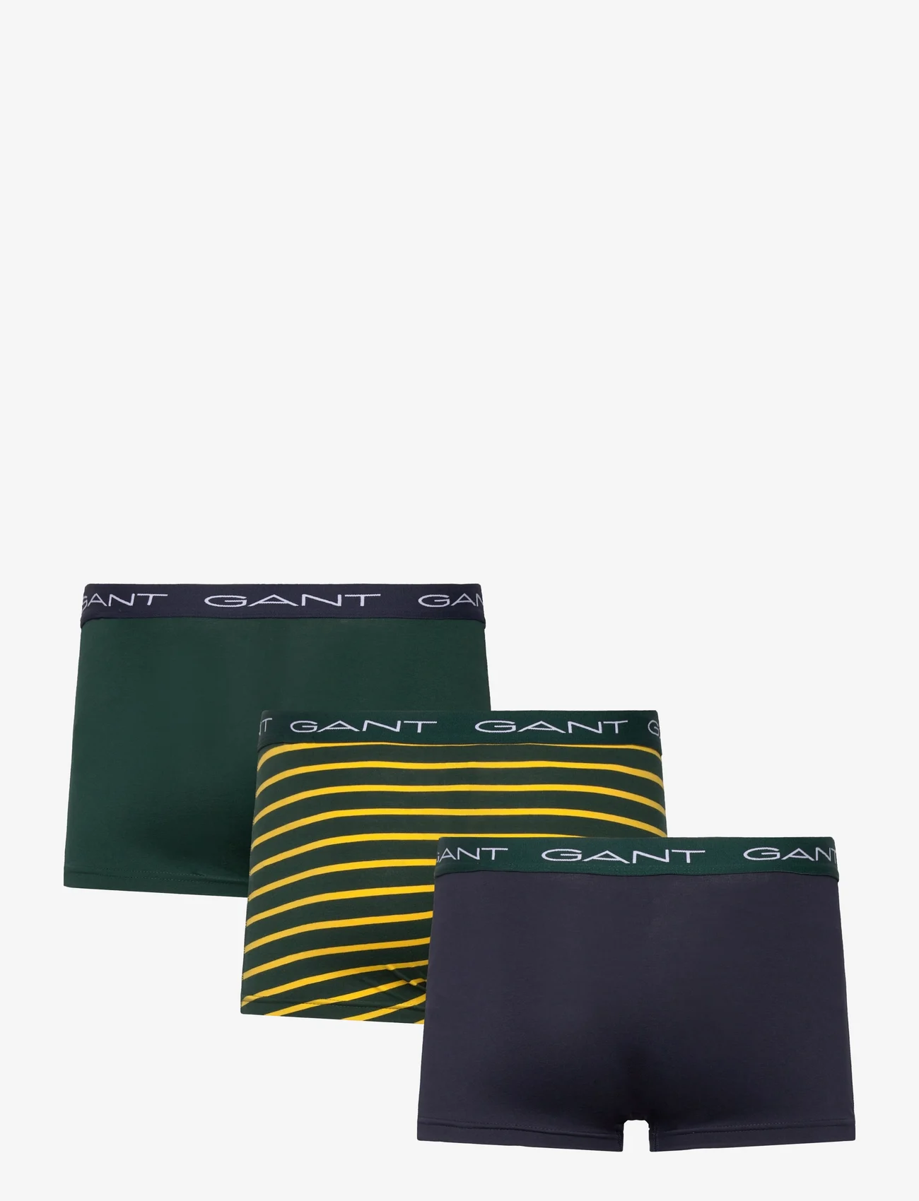 GANT - STRIPE TRUNK 3-PACK - laveste priser - tartan green - 1