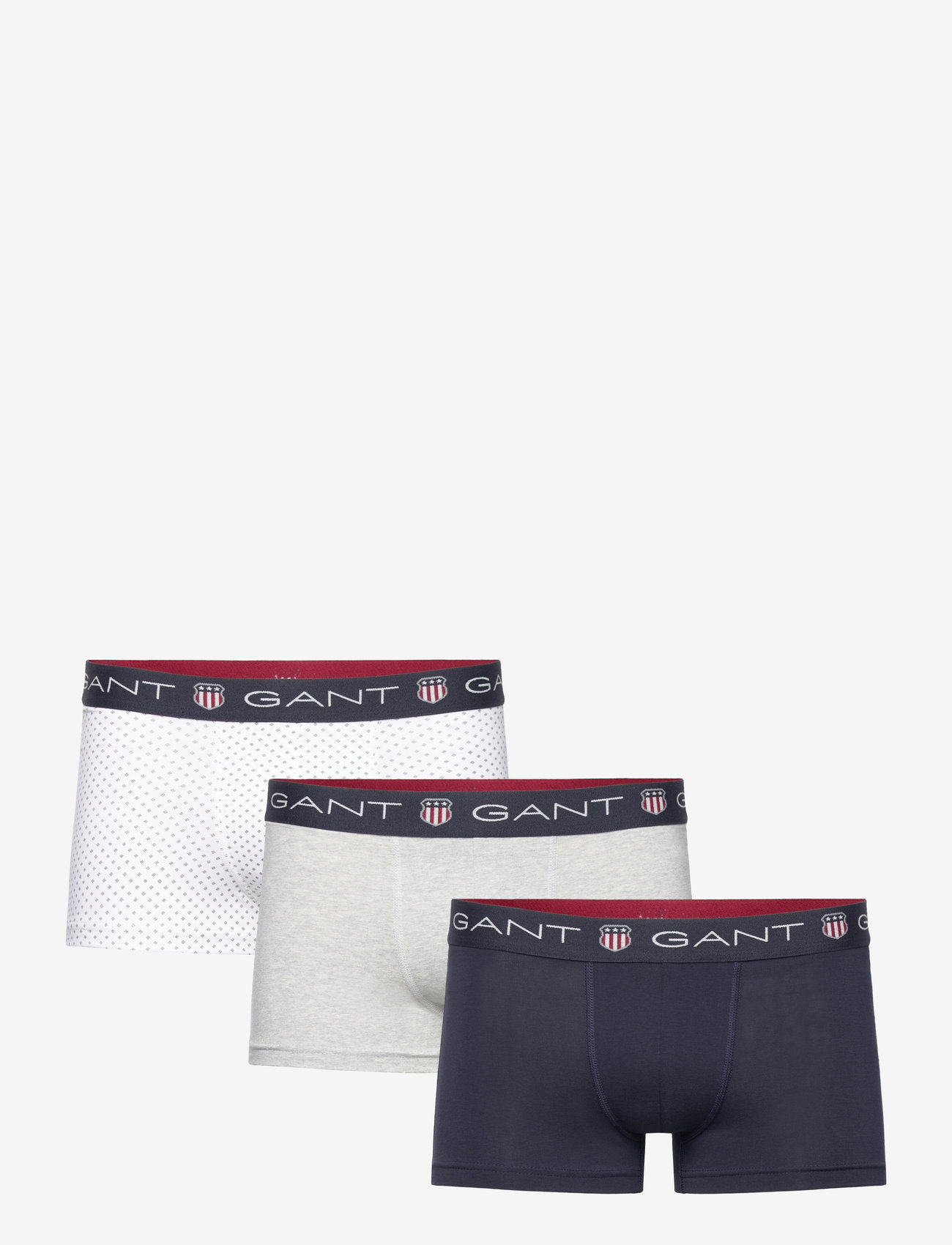 GANT - MICRO PRINT SHIELD TRUNK 3-PACK - white - 0
