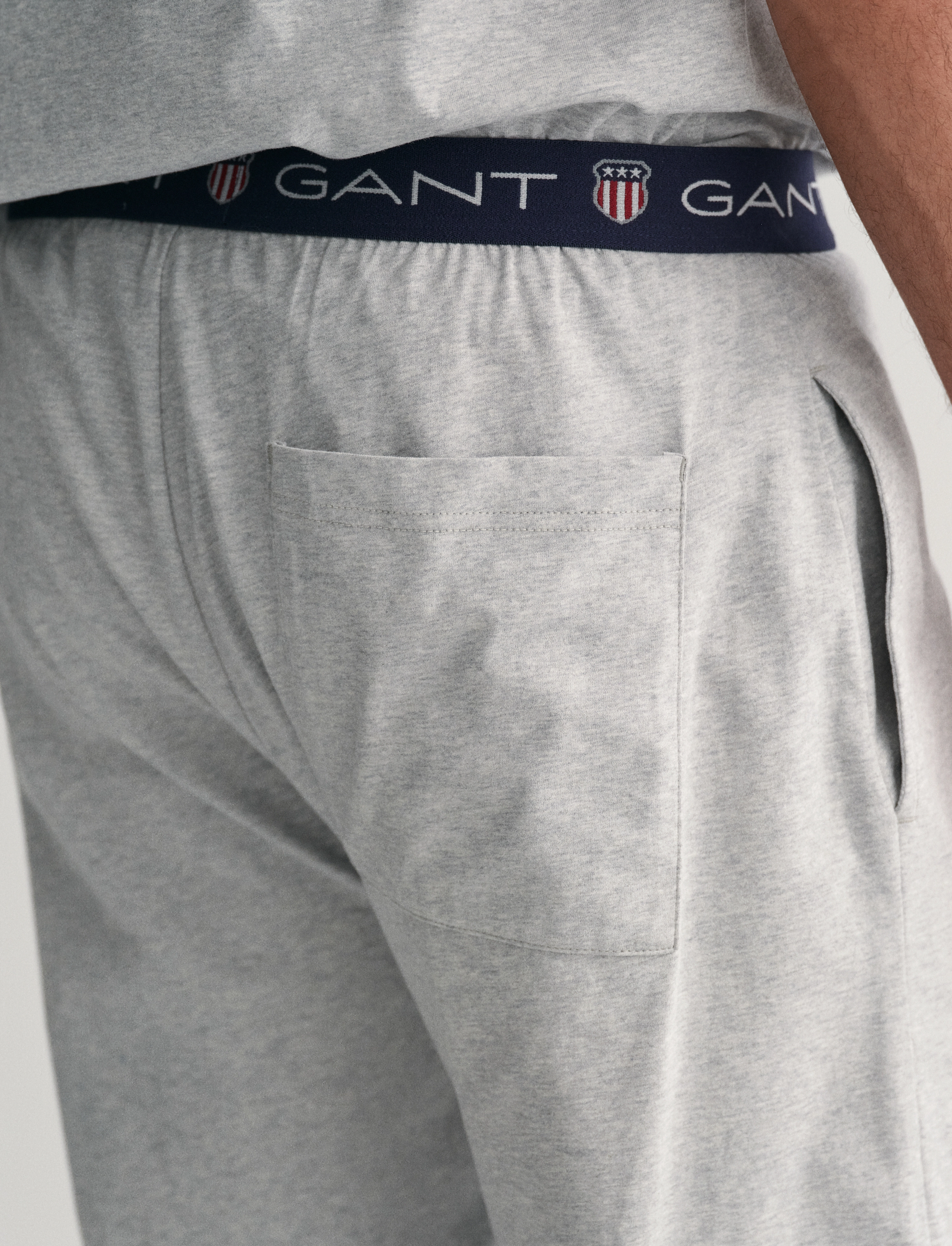 GANT - SHIELD PAJAMA PANTS - light grey melange - 3