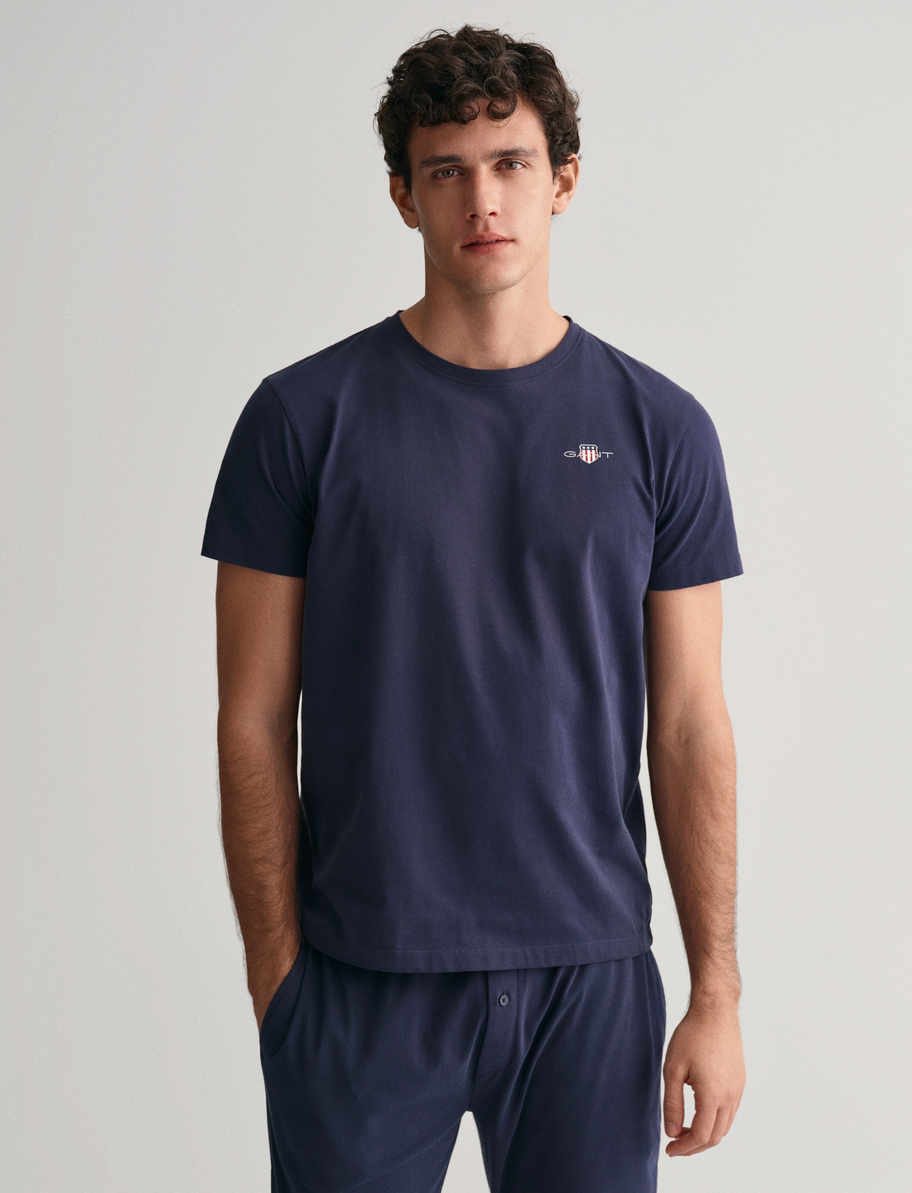 GANT - SHIELD PAJAMA T-SHIRT - evening blue - 2