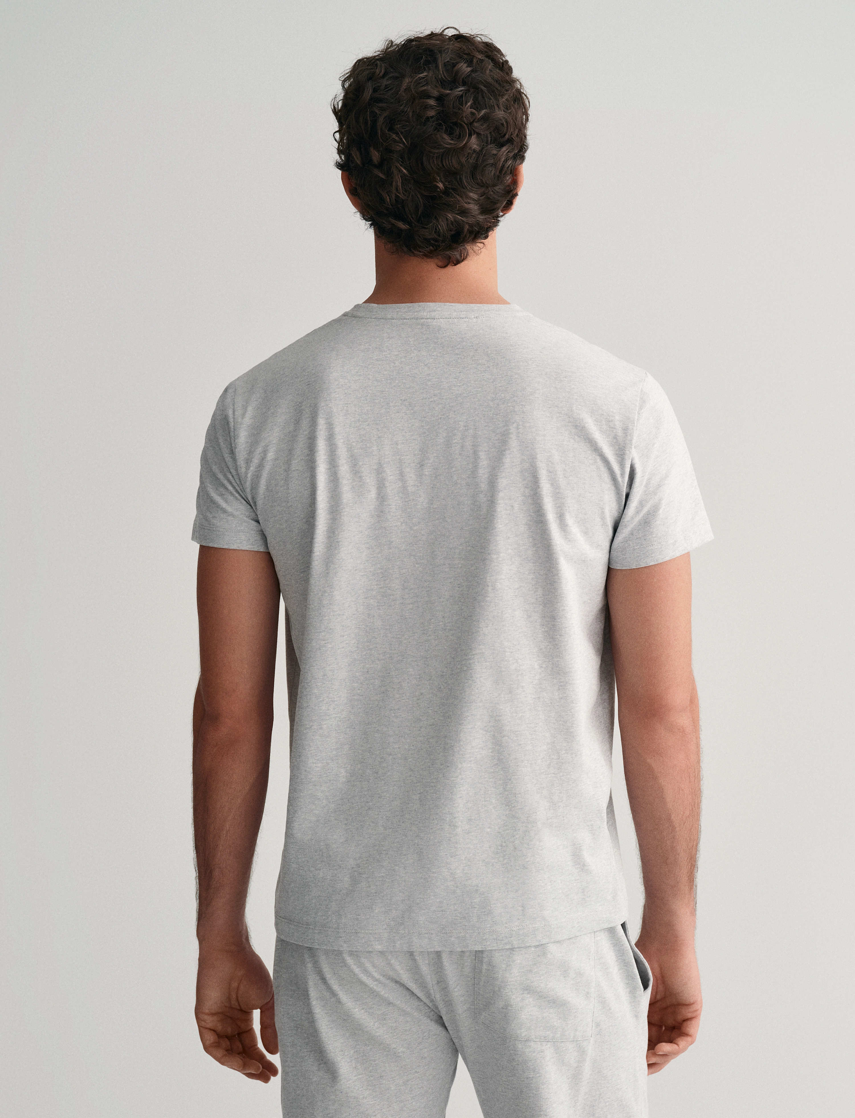 GANT - SHIELD PAJAMA T-SHIRT - light grey melange - 3