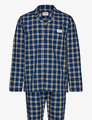 GANT - CHECK PAJAMA SET SHIRT AND PANTS - pyjamasetit - college blue - 0