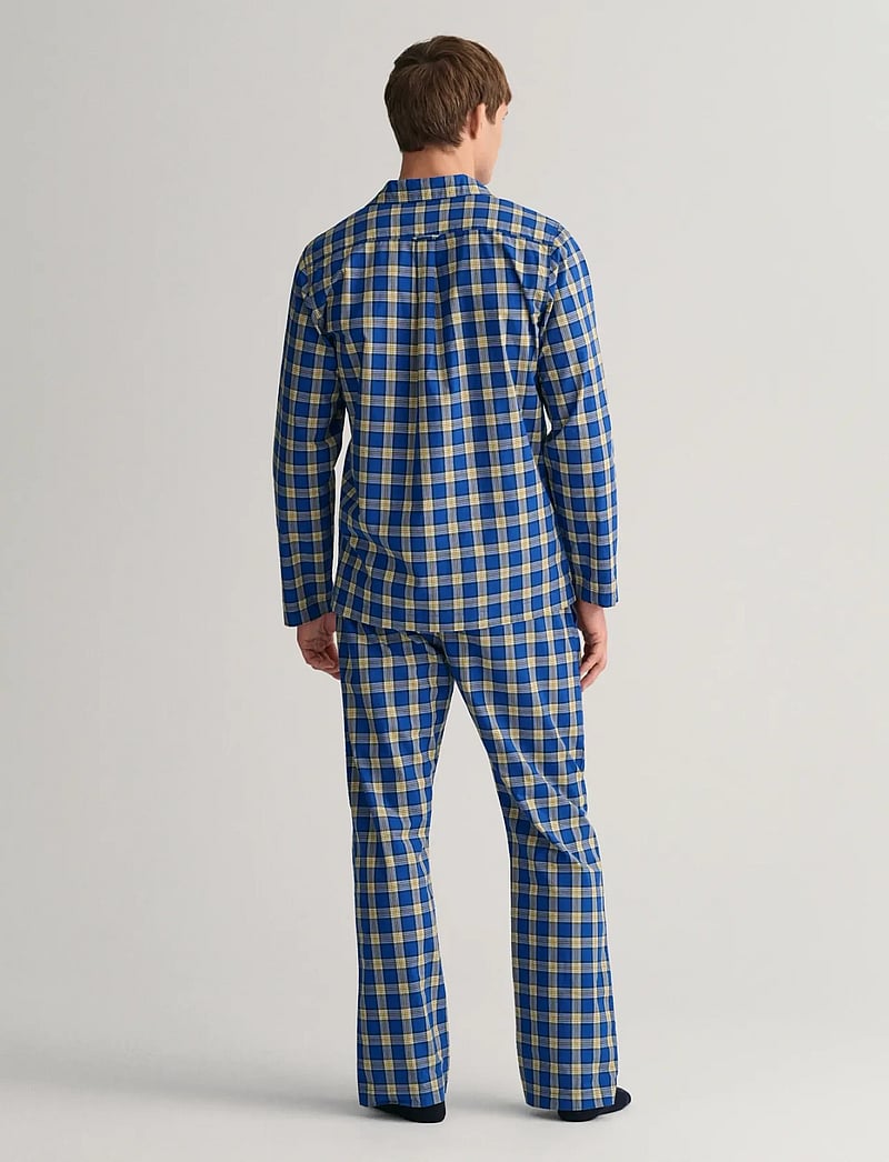 GANT - CHECK PAJAMA SET SHIRT AND PANTS - college blue - 5