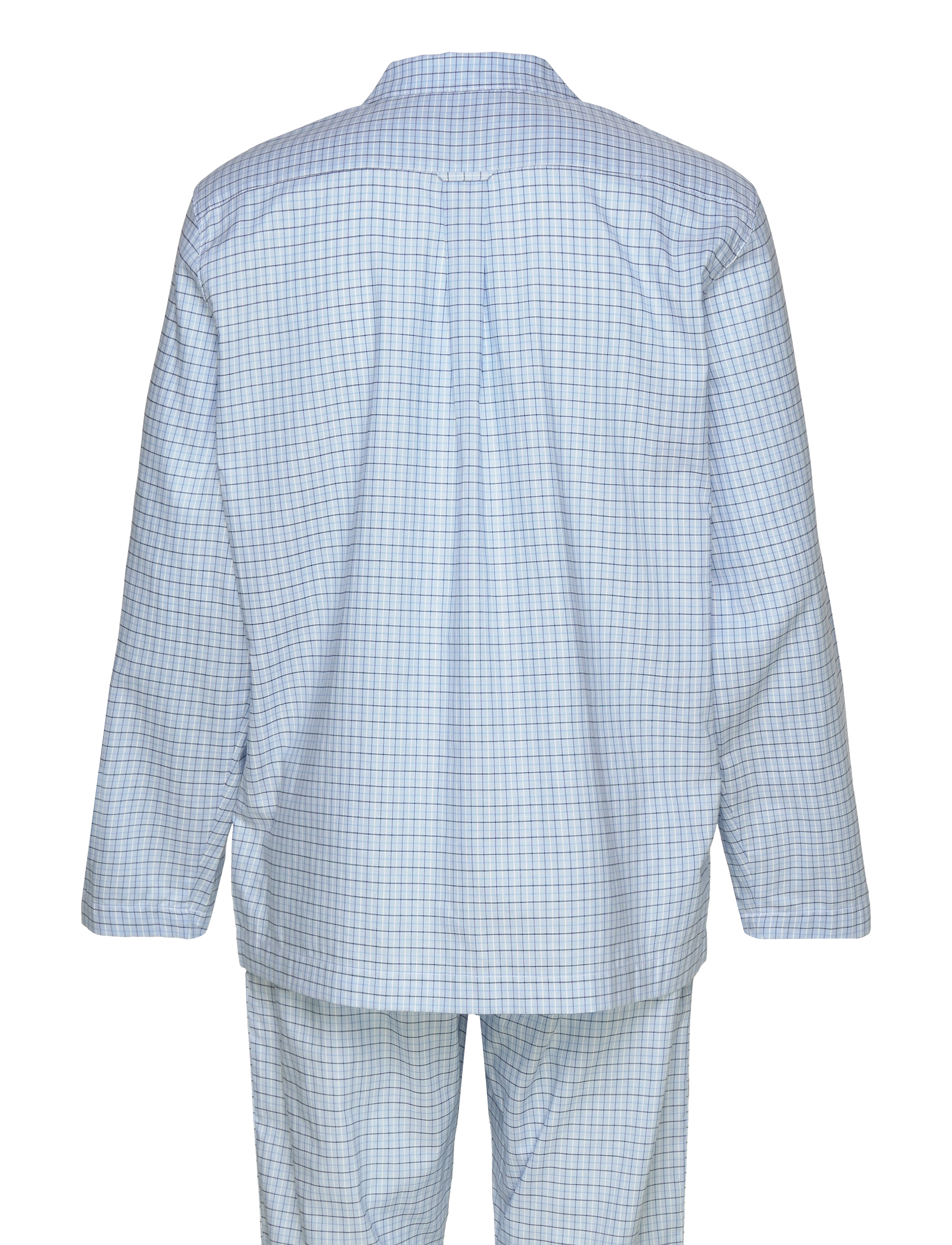 GANT - CHECK PAJAMA SET SHIRT AND PANTS - capri blue - 1