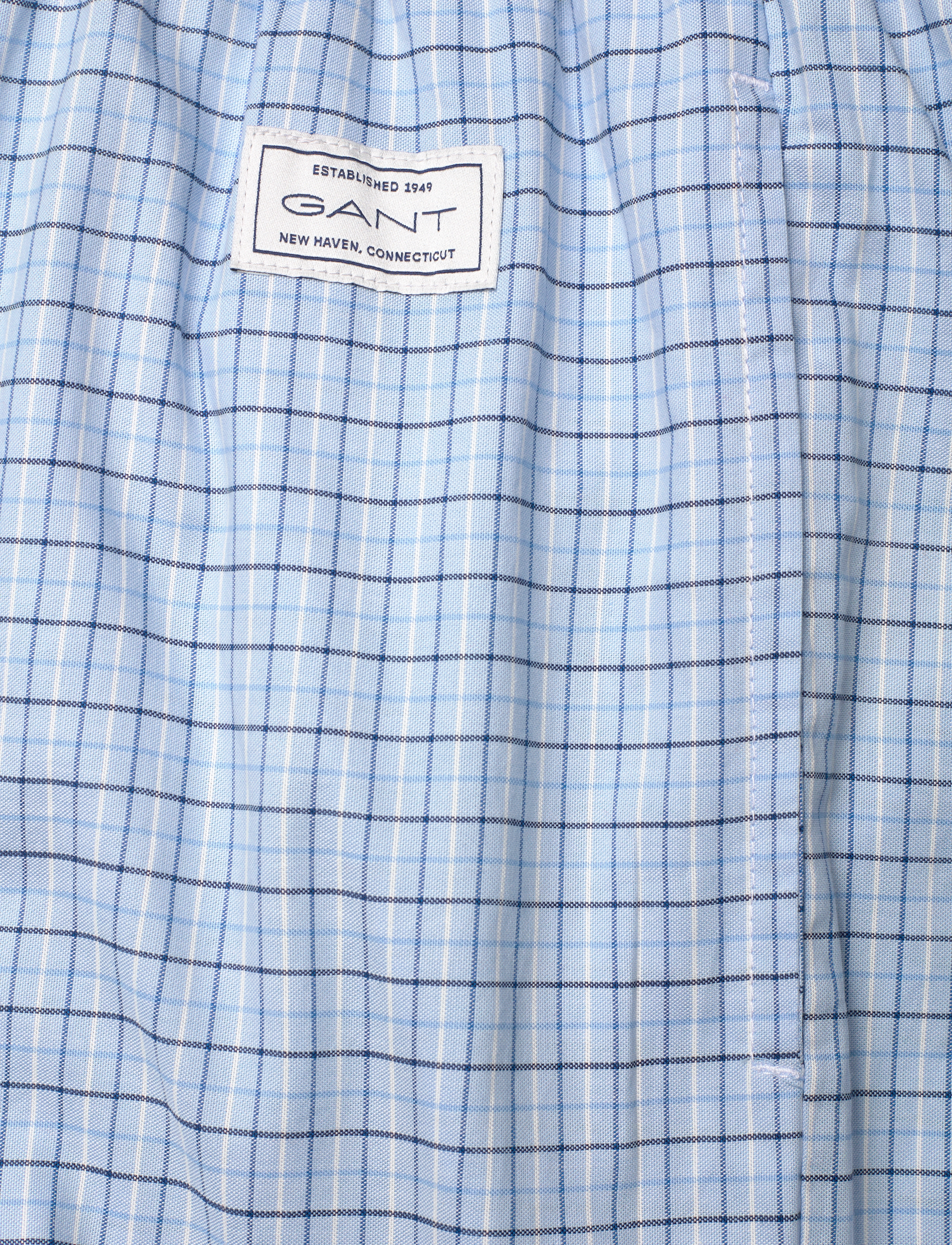 GANT - CHECK PAJAMA SET SHIRT AND PANTS - capri blue - 5