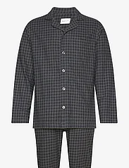 GANT - FLANNEL PJ SET PANTS AND SHIRT GB - pyjamasset - dark grey melange - 0