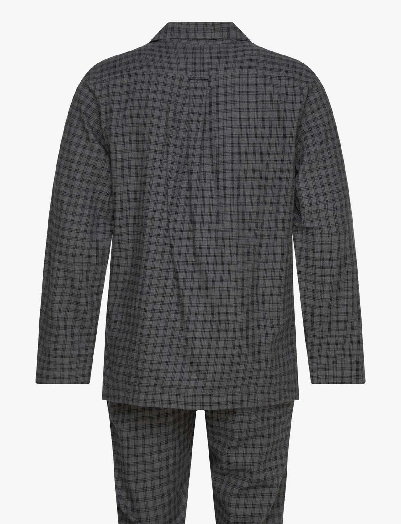 GANT - FLANNEL PJ SET PANTS AND SHIRT GB - pyjamasset - dark grey melange - 1