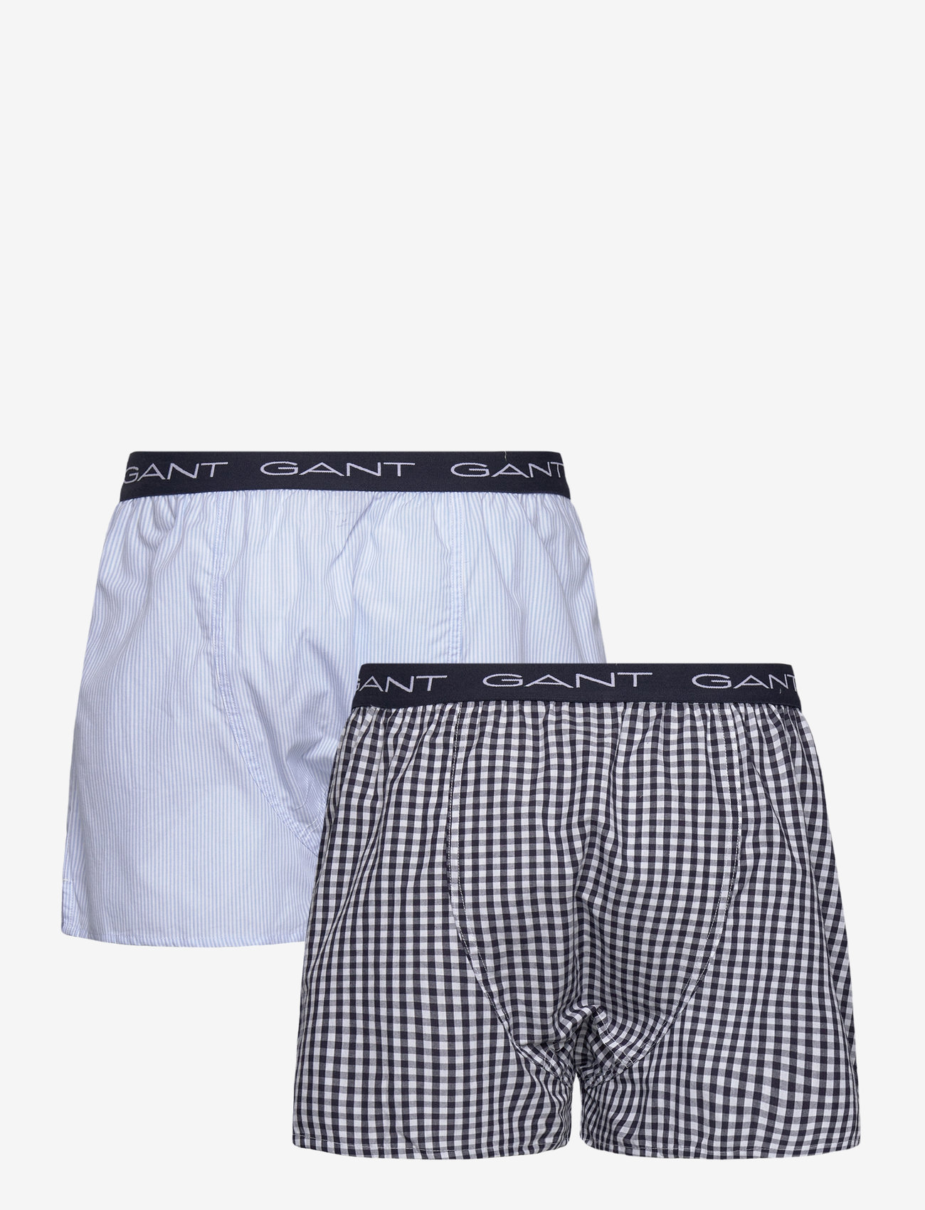 GANT - GINGHAM AND STRIPE BOXER SH 2-PACK - classic blue - 1