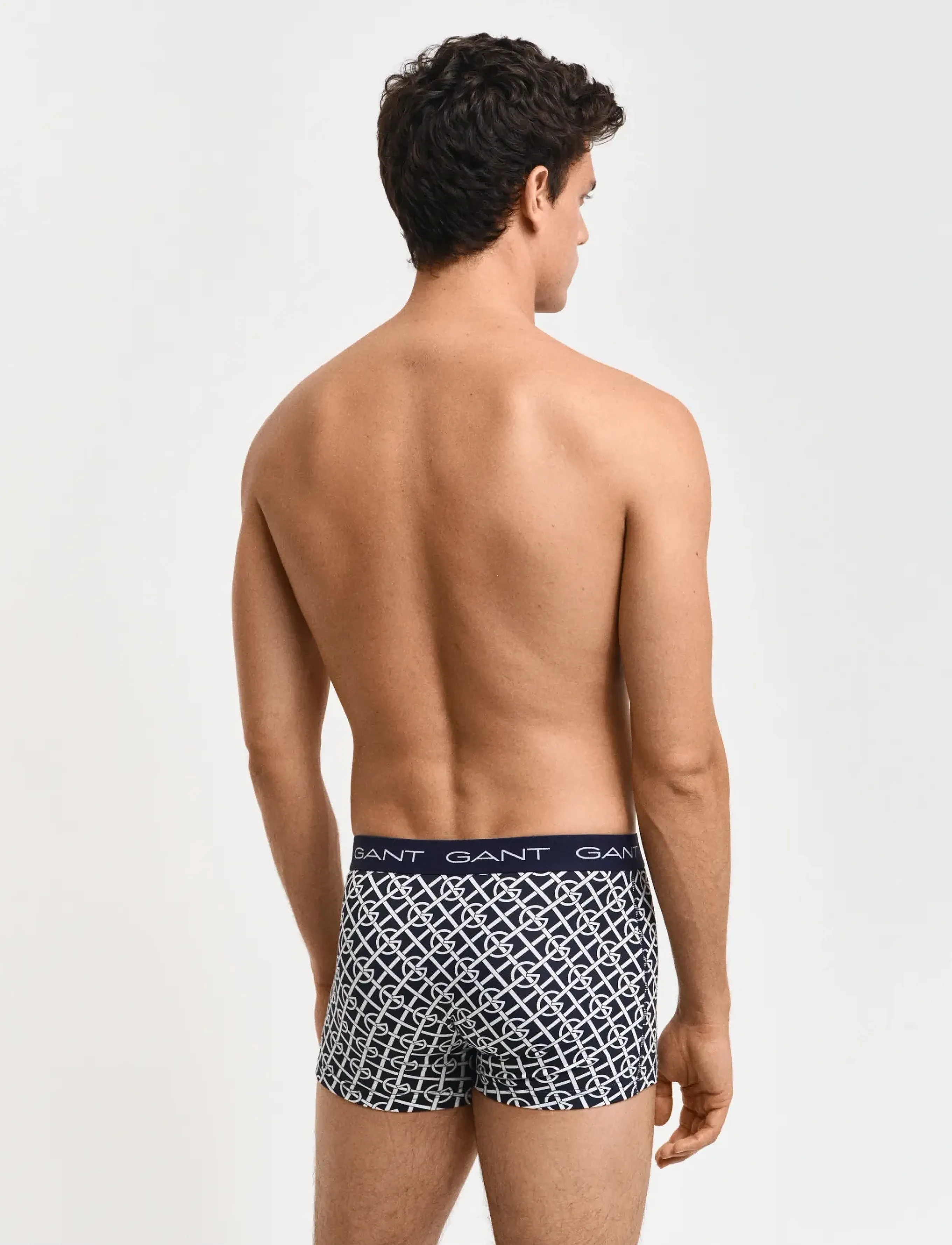 Gant - G PATTERN TRUNK 3-PACK - boxerkalsonger - evening blue - 2