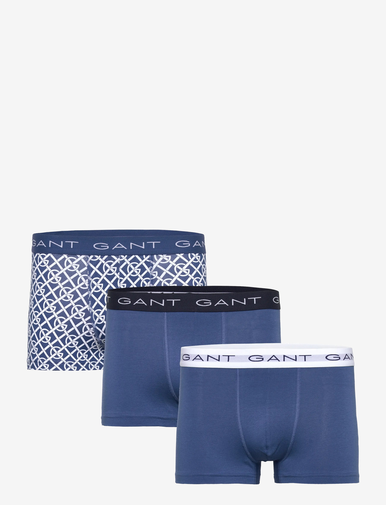 GANT - G PATTERN TRUNK 3-PACK - multipack underbukser - vintage blue - 1
