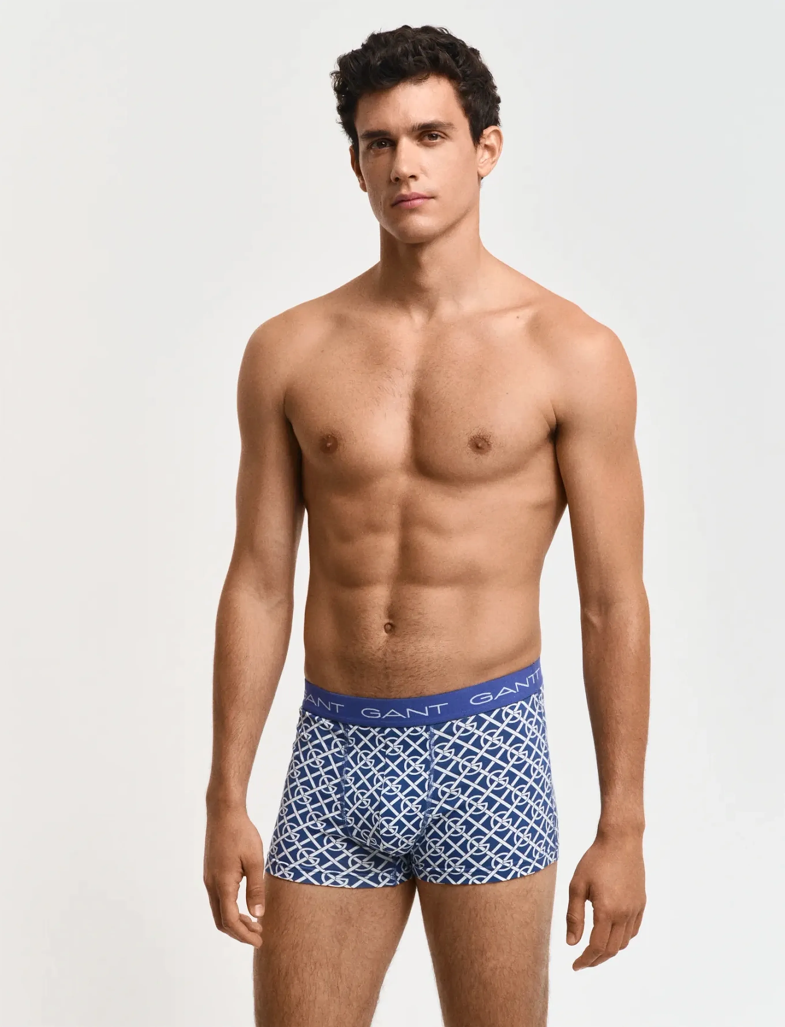 Gant G PATTERN TRUNK 3-PACK - Apatinis trikotažas - VINTAGE BLUE / blue