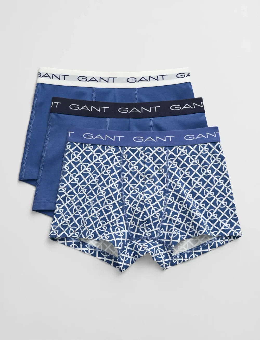 GANT - G PATTERN TRUNK 3-PACK - unterhosen im multipack - vintage blue - 4
