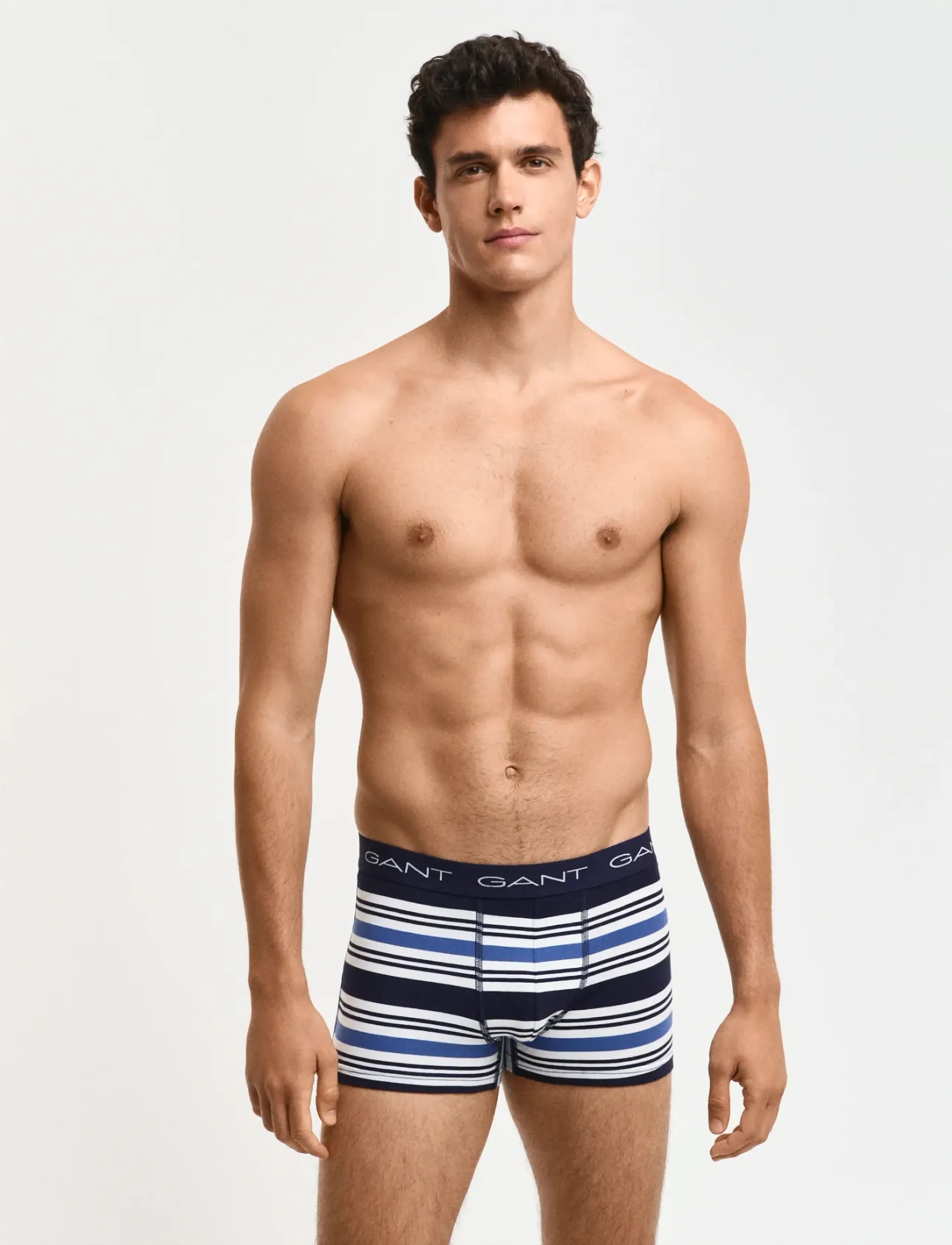 Gant Multistripe Trunk 3-Pack, Mænd, Boxershorts 3-Pak, Navy, Str: XXXL