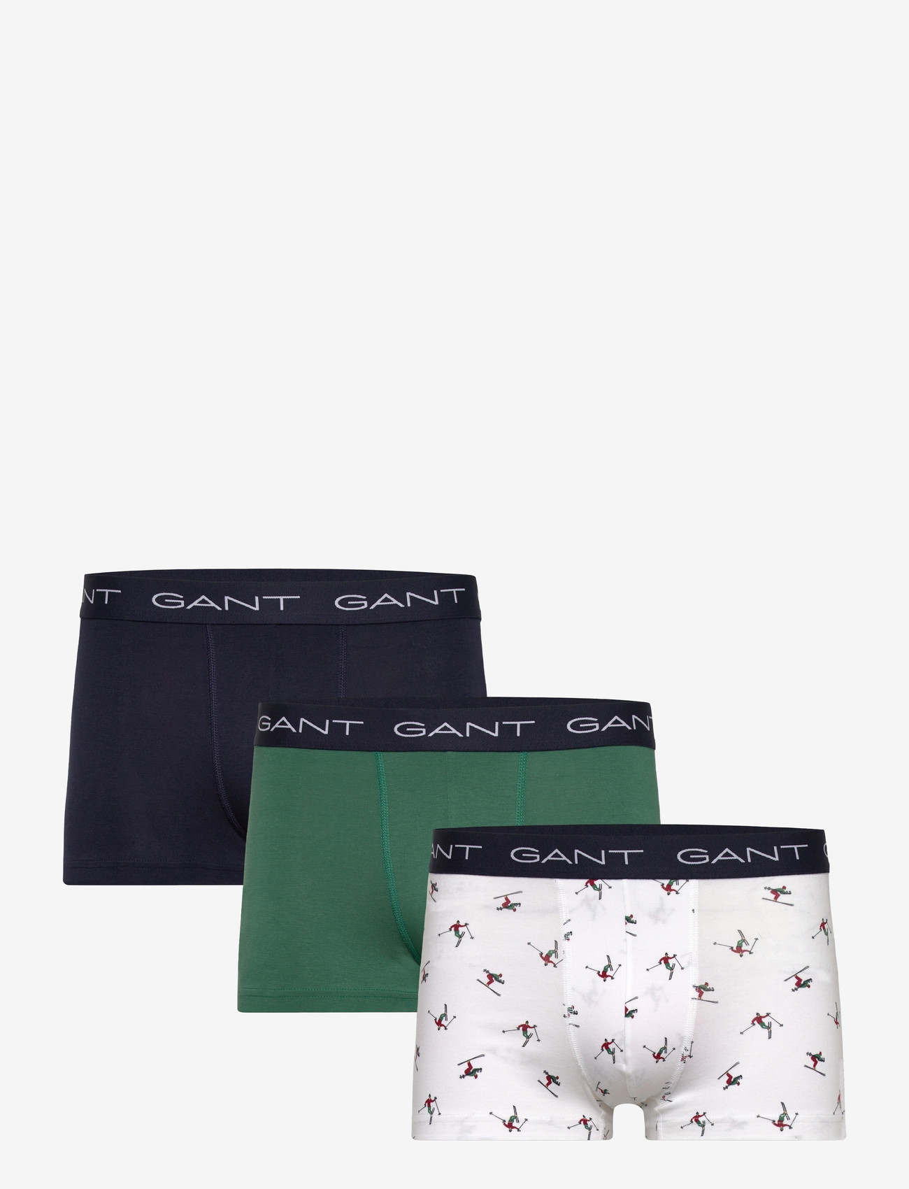 GANT - SKIER PRINT TRUNK 3-PACK GB - unterhosen im multipack - white - 1