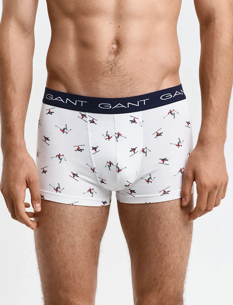 GANT - SKIER PRINT TRUNK 3-PACK GB - multipack underbukser - white - 0