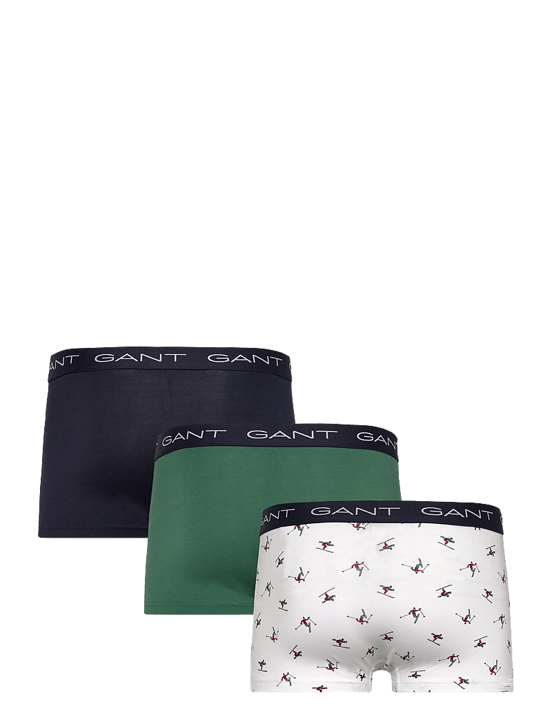GANT - SKIER PRINT TRUNK 3-PACK GB - multipack underbukser - white - 4