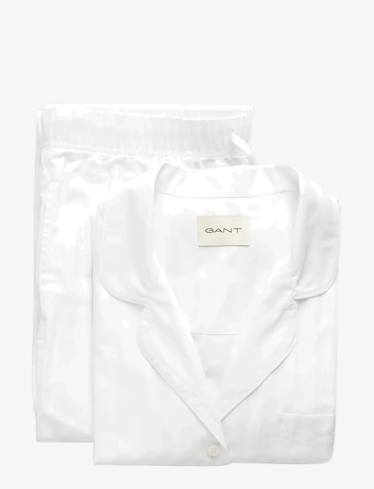 GANT - SATIN STRIPE PAJAMA SET GB - white - 1