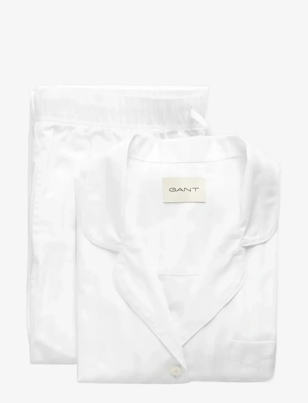 GANT - SATIN STRIPE PAJAMA SET GB - pyjamas - white - 1
