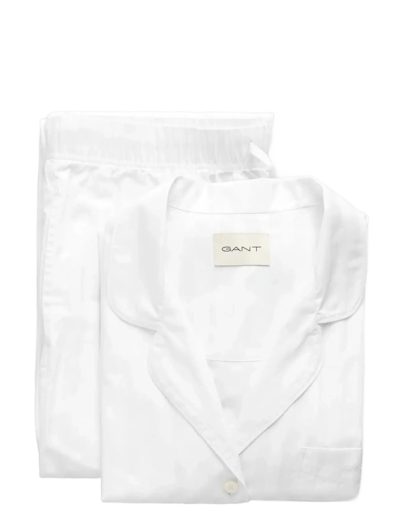 Gant - SATIN STRIPE PAJAMA SET GB - white - 1