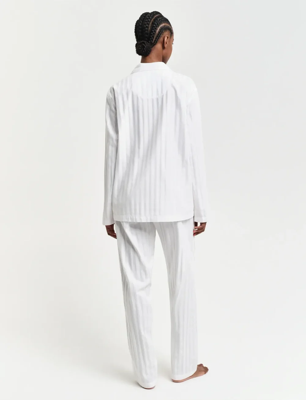 GANT - SATIN STRIPE PAJAMA SET GB - pyjamas - white - 2