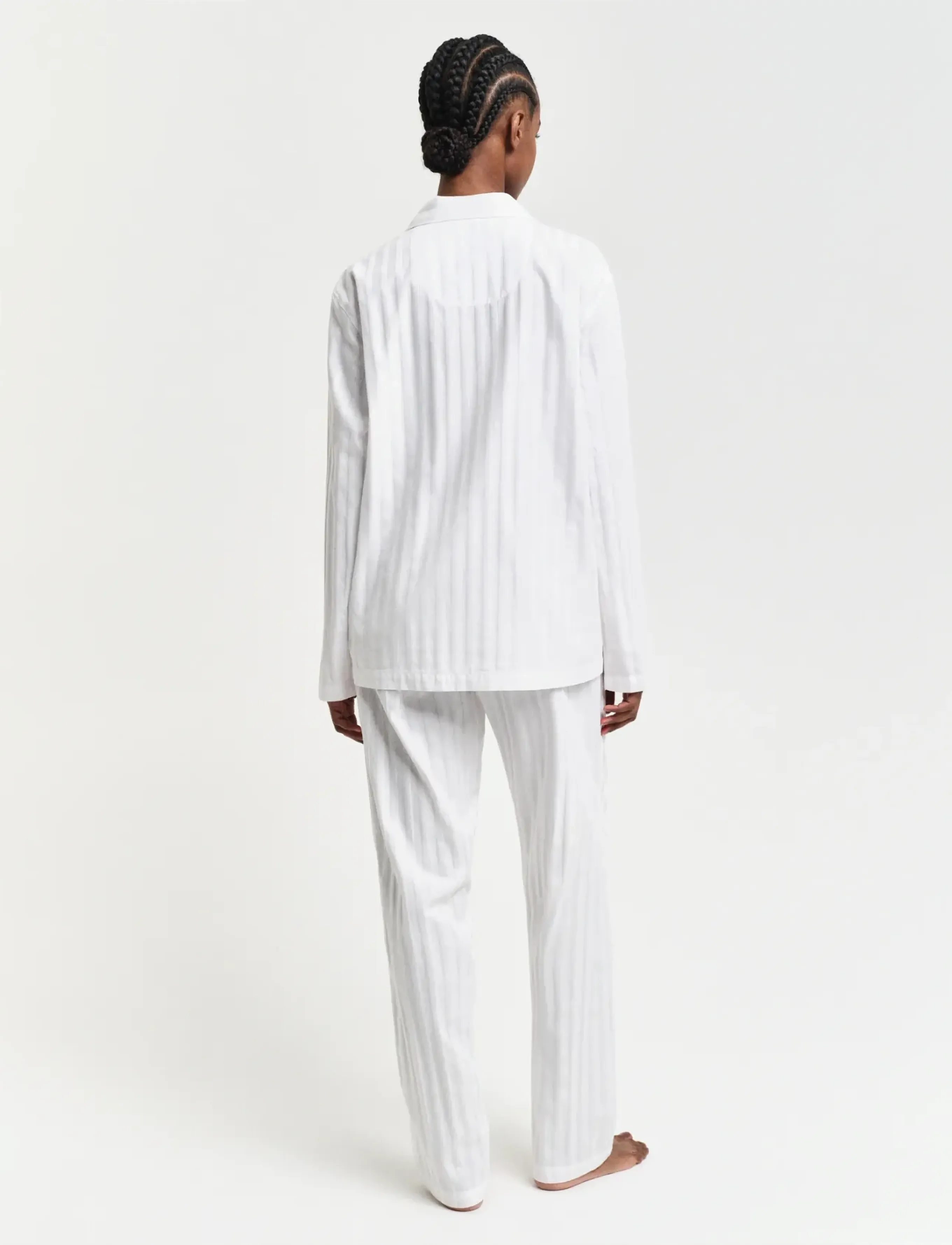 Gant - SATIN STRIPE PAJAMA SET GB - white - 2