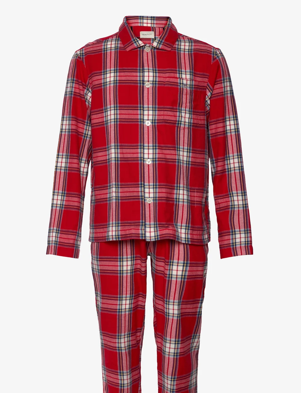 GANT - FLANNEL PJ SET SHIRT AND PANTS GB - pidžaamakomplekt - ruby red - 1