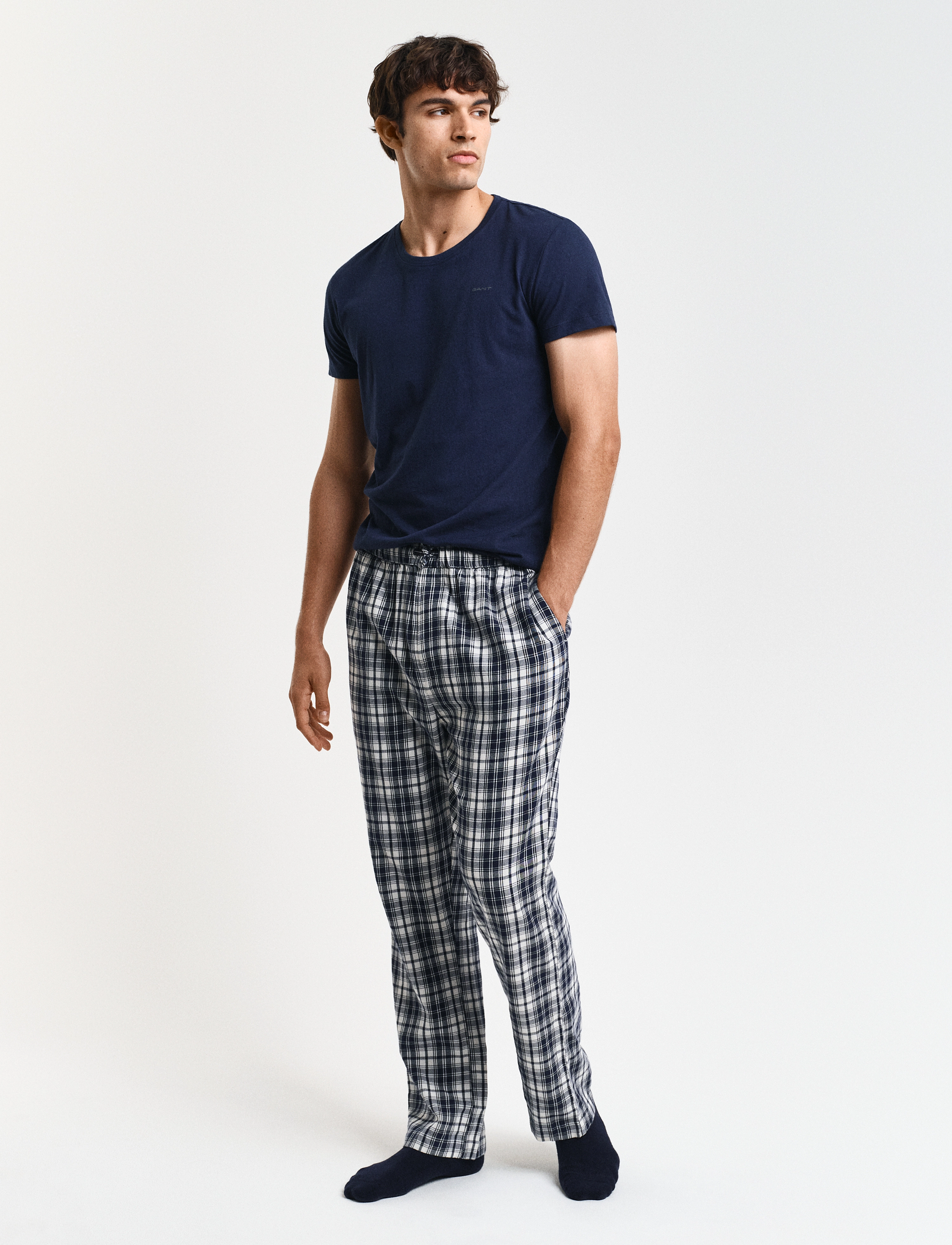 GANT FLANNEL PANTS - Unterwäsche - EVENING BLUE / navy
