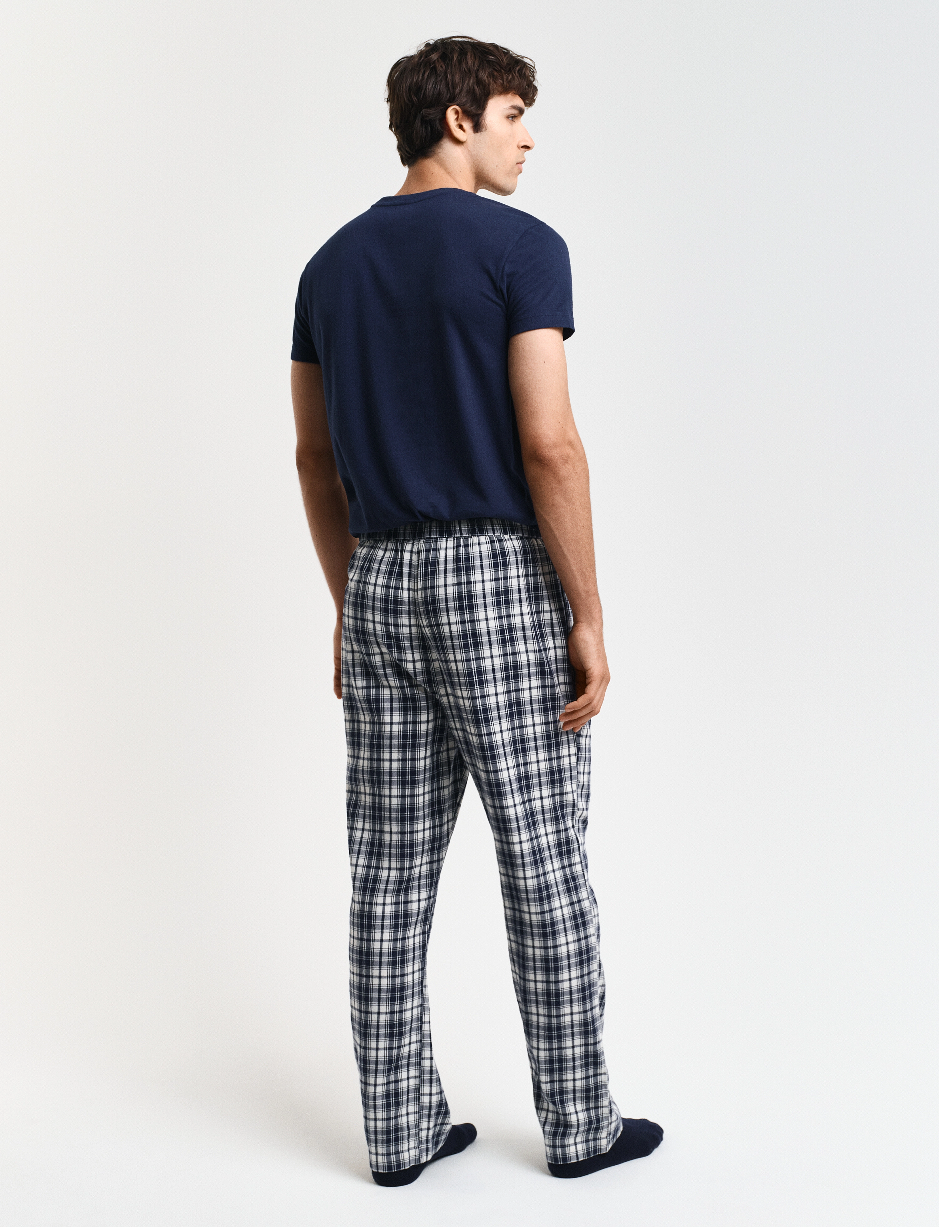 GANT - FLANNEL PANTS - evening blue - 3