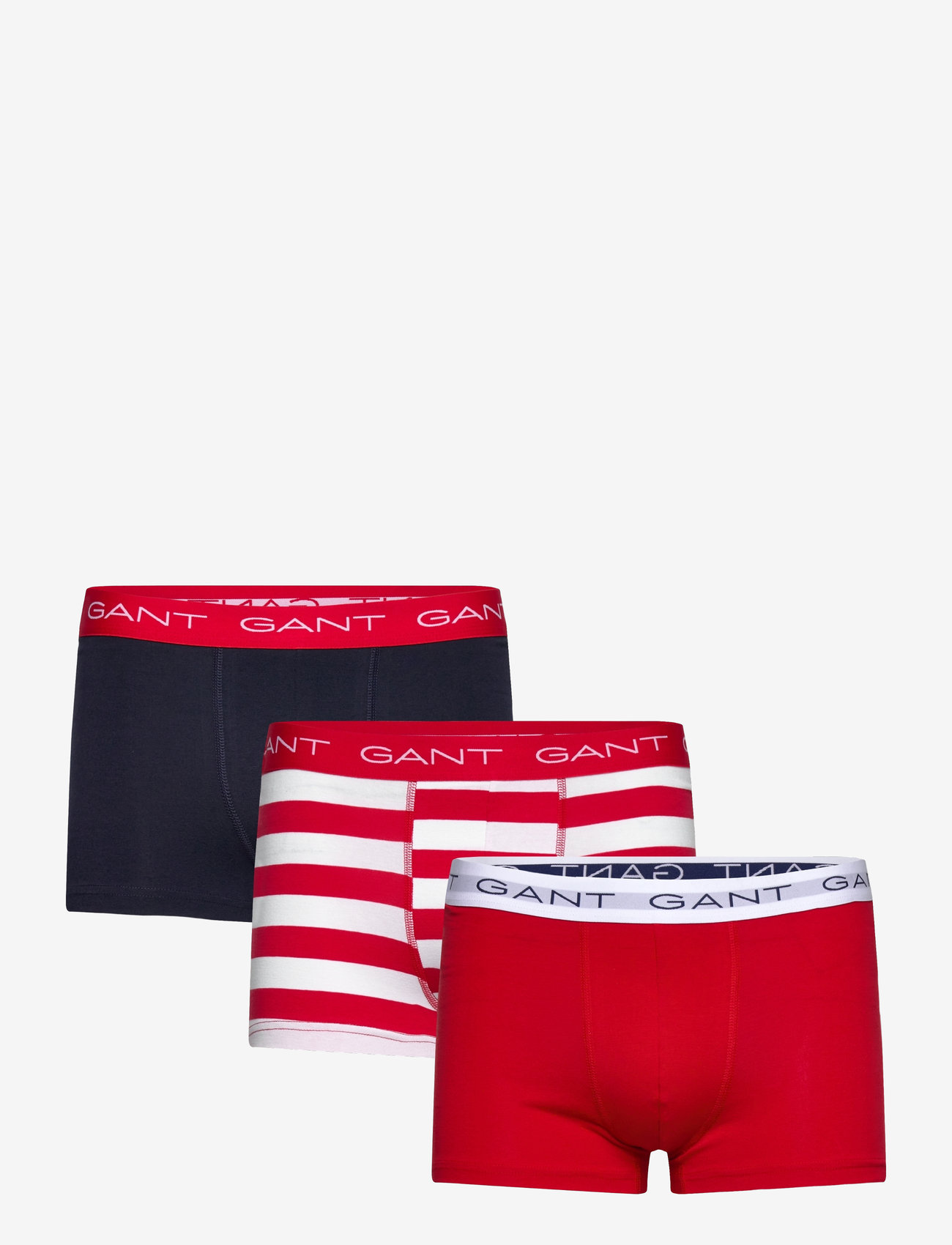 GANT - STRIPE TRUNK 3-PACK - multipack underbukser - bright red - 0